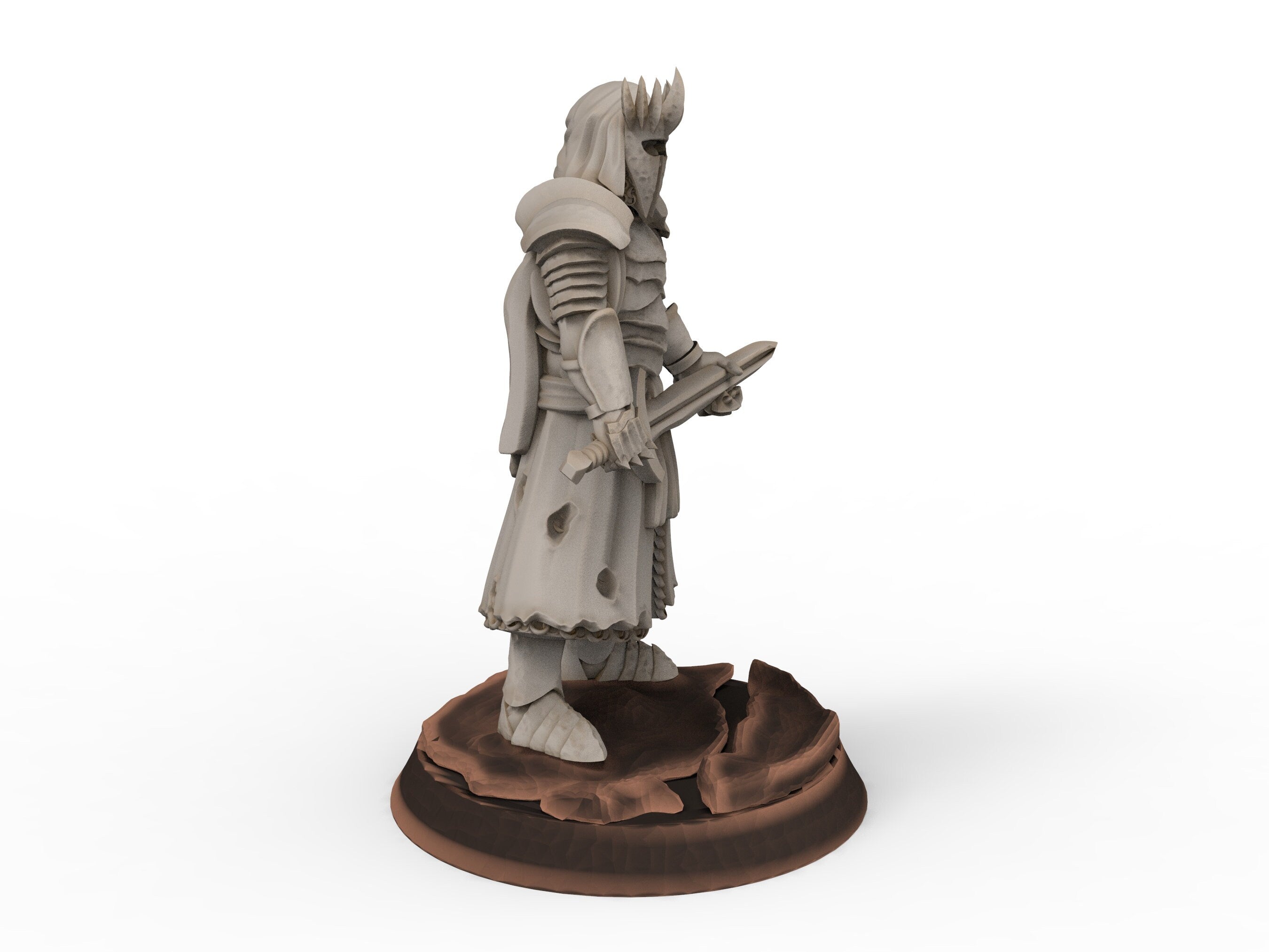 Orcs horde - Dark Souled Troops on Foot, ruins city river, Middle rings miniatures for wargame D&D, Lotr.. Khurzluk Miniatures