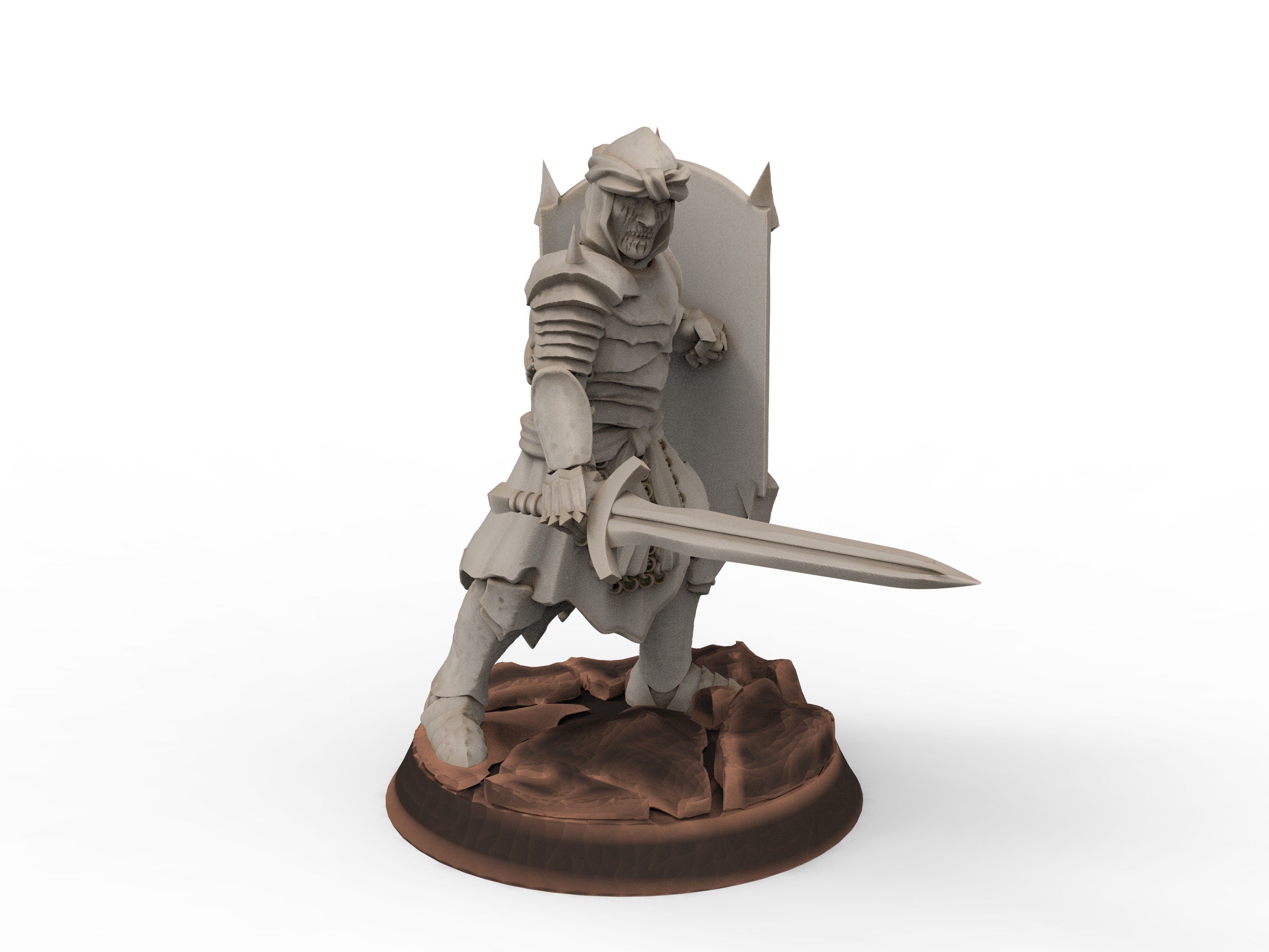 Orcs horde - Dark Souled Troops on Foot, ruins city river, Middle rings miniatures for wargame D&D, Lotr.. Khurzluk Miniatures