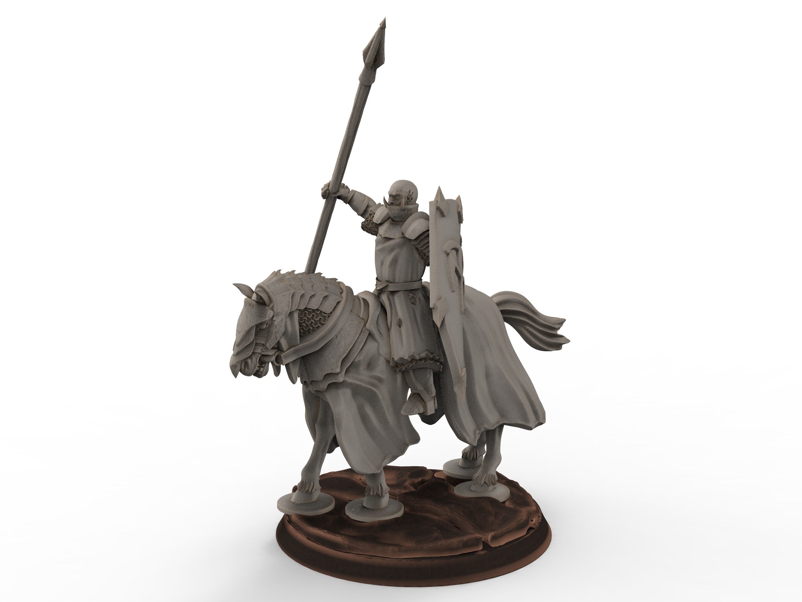 Orcs horde - Dark Souled Troops Mounted, ruins city river, Middle rings miniatures for wargame D&D, Lotr.. Khurzluk Miniatures