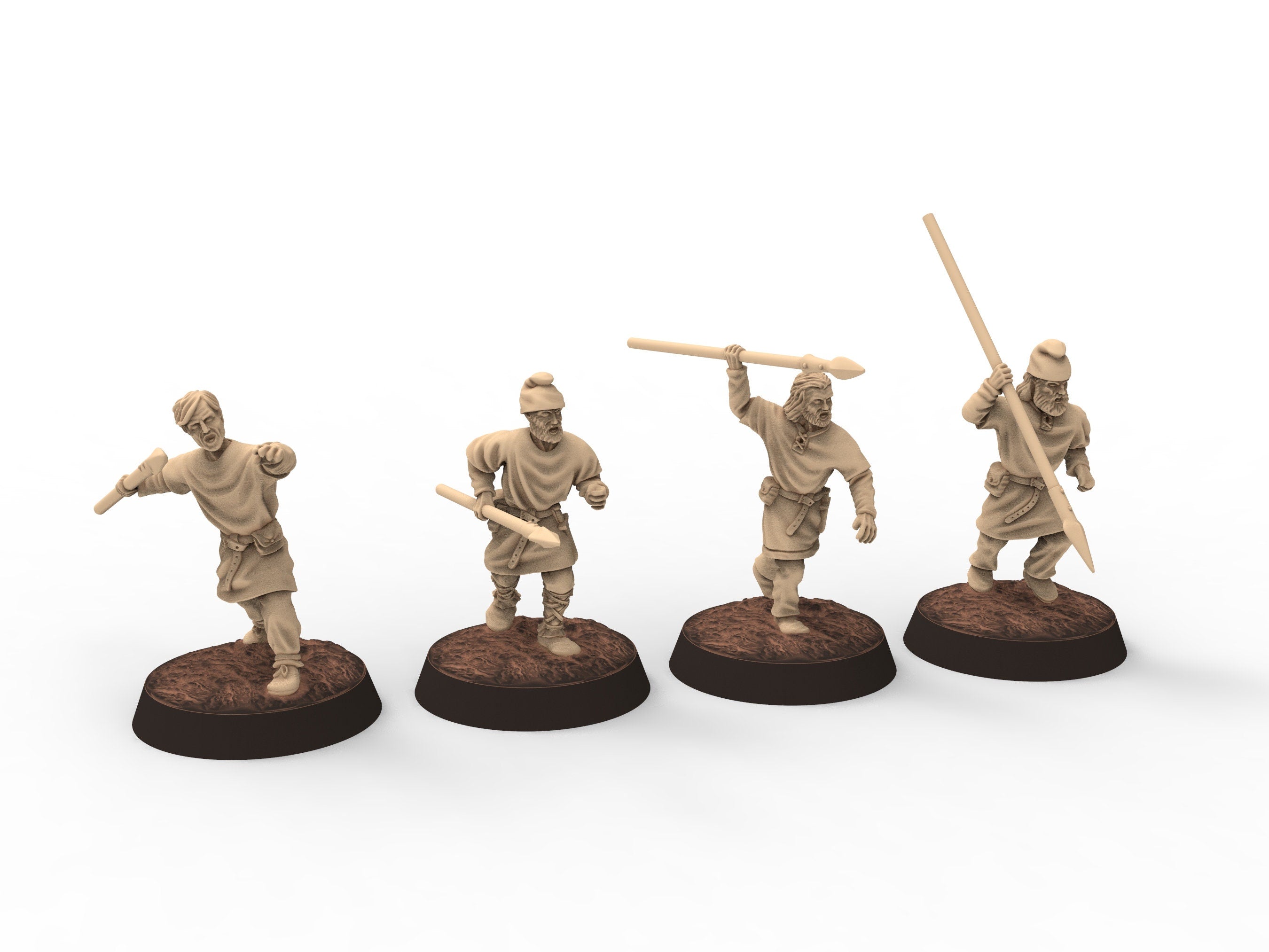 Medieval - Ceorls, 11th century, Ceorl Swordmen, 28mm Historical Wargame, Saga... Medbury miniatures