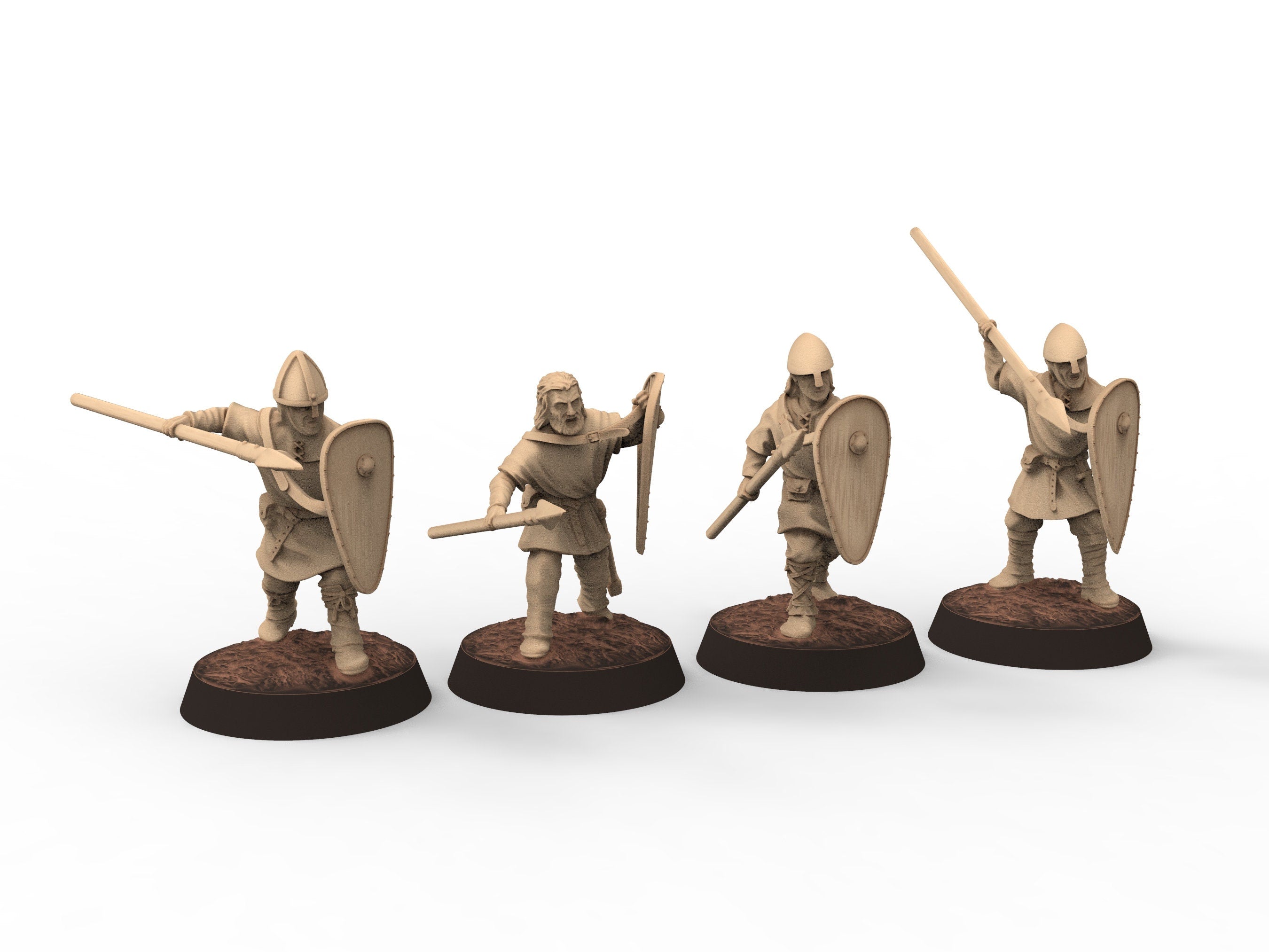 Medieval - Light armor archers, 11th century, Medieval soldiers, 28mm Historical Wargame, Saga... Medbury miniatures