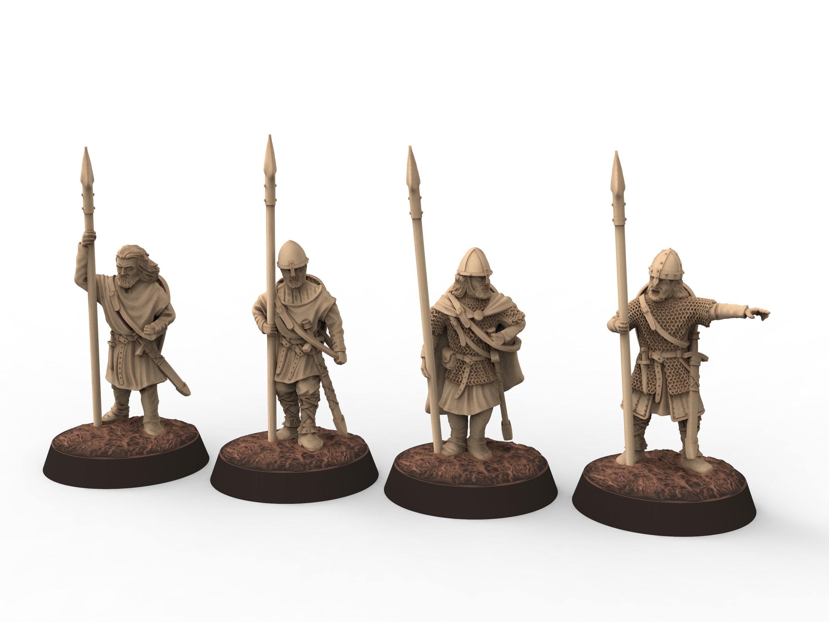 Medieval - Light armor archers, 11th century, Medieval soldiers, 28mm Historical Wargame, Saga... Medbury miniatures