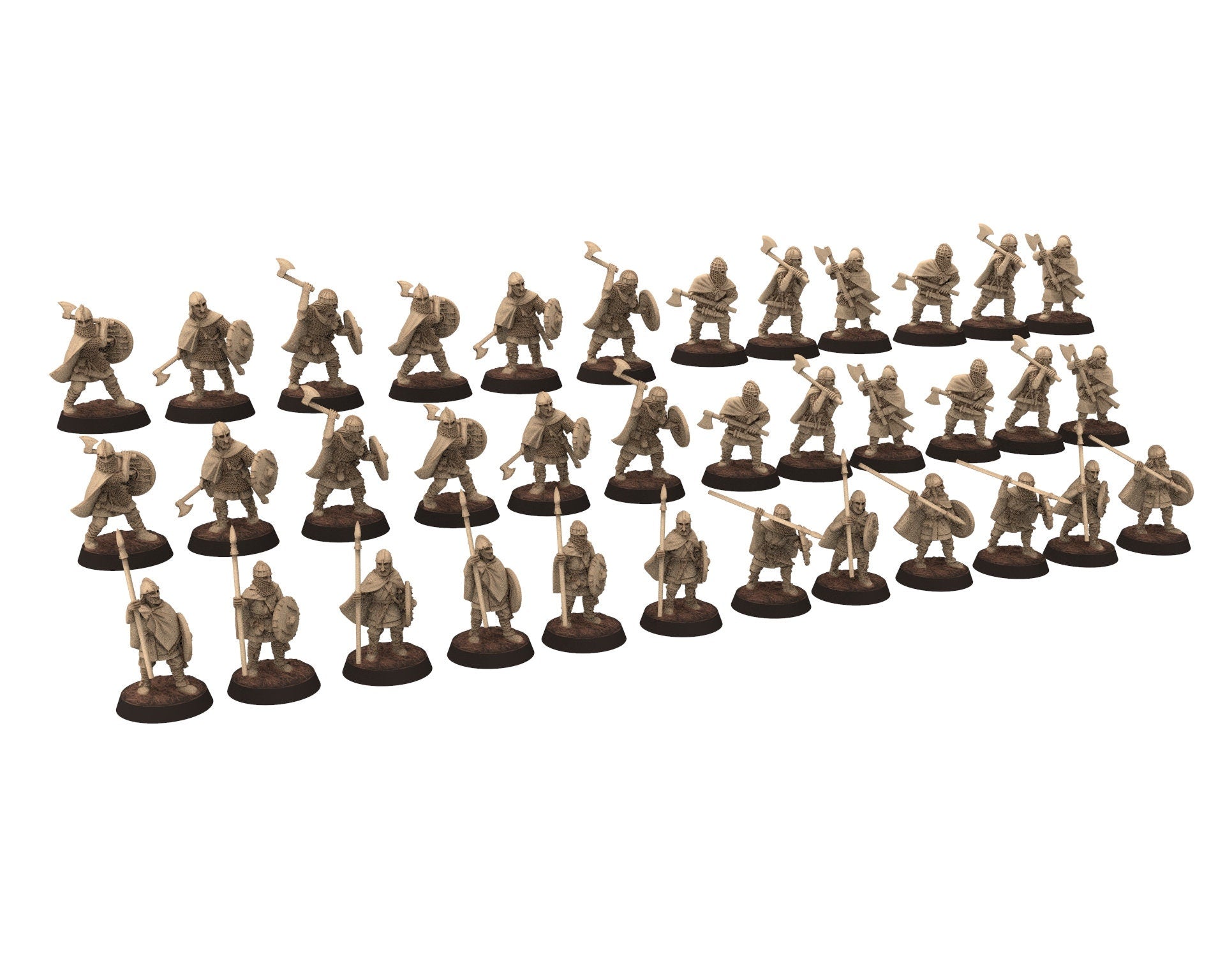 Vendel Era - Army bundle, Germanic Tribe Warband Warriors, 7 century, miniatures 28mm, for wargame Historical... Medbury miniature