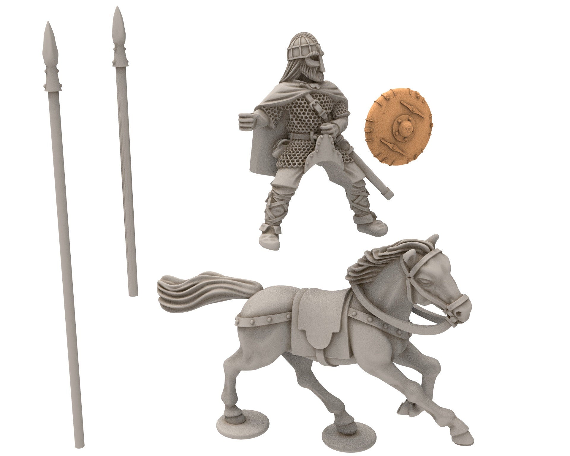 Wildmen - Wildmen Cavalry Army bundle, Dun warriors warband, Middle rings miniatures for wargame D&D, Lotr... Medbury miniatures