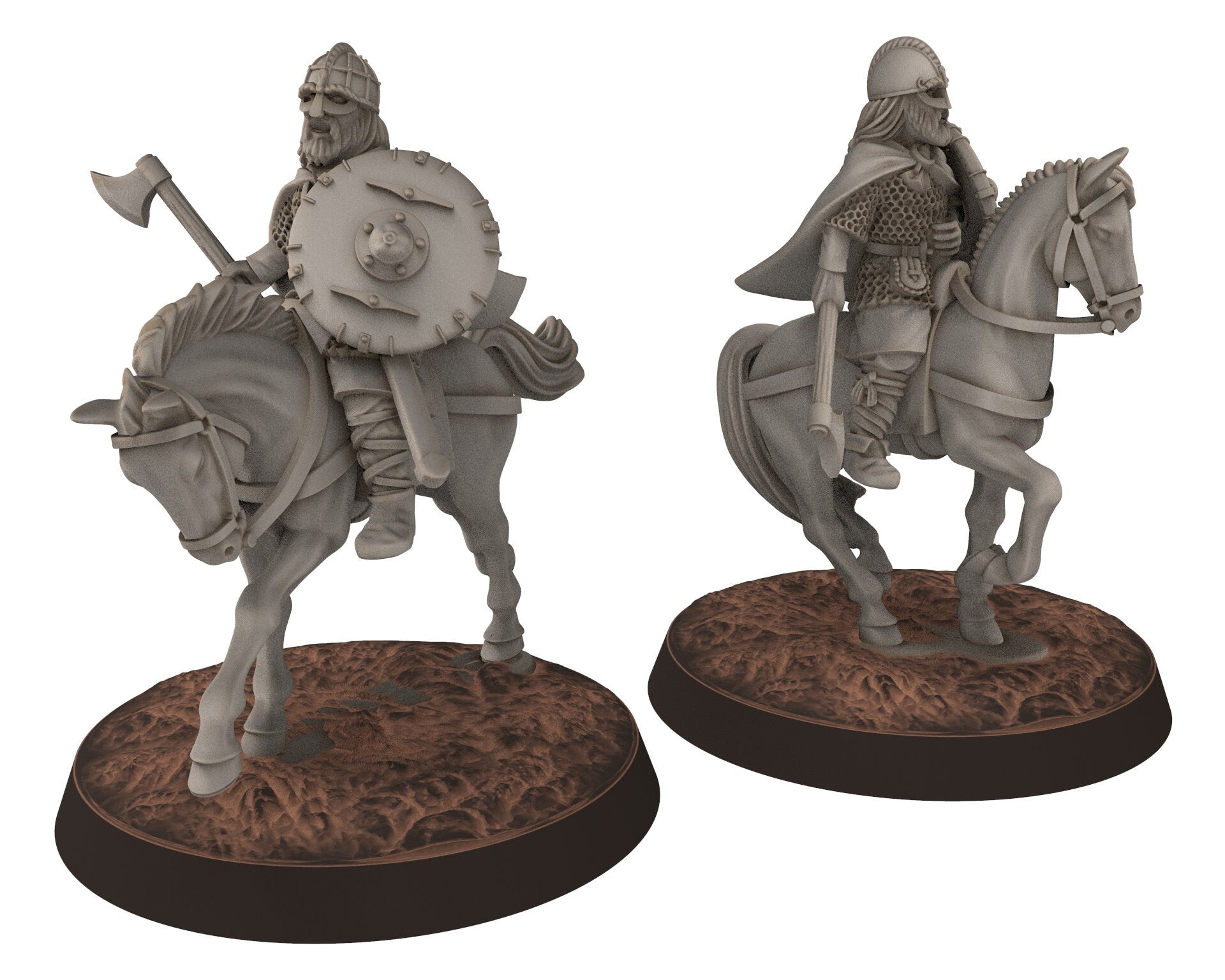 Wildmen - Wildmen Heavy Lancer Cavalry, Dun warriors warband, Middle rings miniatures for wargame D&D, Lotr... Medbury miniatures