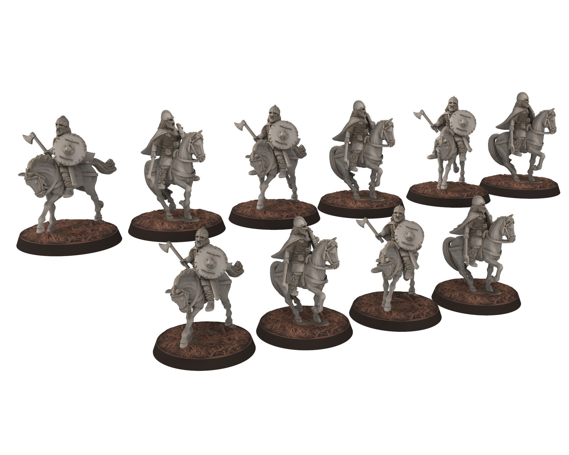 Wildmen - Wildmen light Lancer Cavalry, Dun warriors warband, Middle rings miniatures for wargame D&D, Lotr... Medbury miniatures