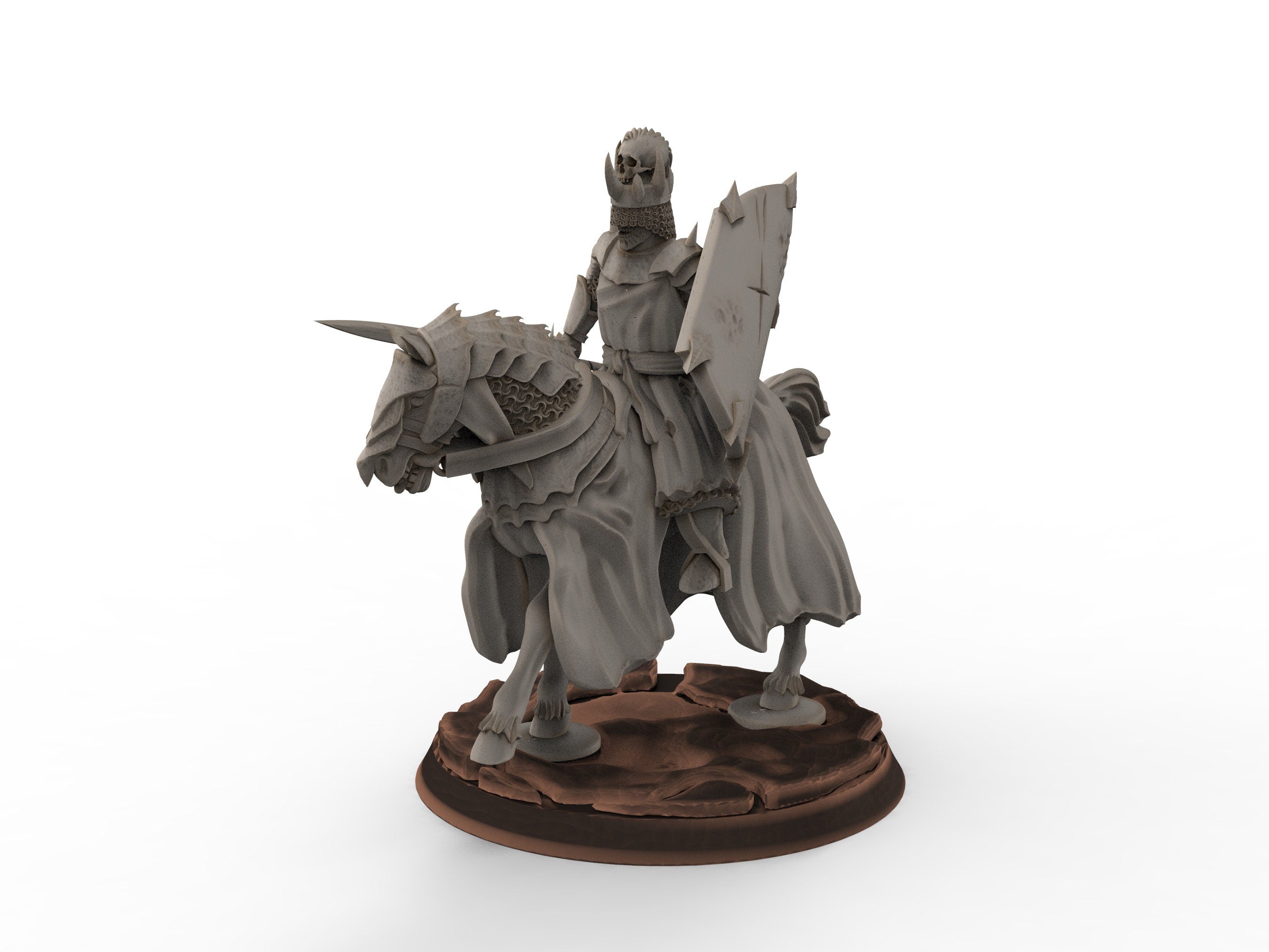 Orcs horde - Dark Souled Troops Mounted, ruins city river, Middle rings miniatures for wargame D&D, Lotr.. Khurzluk Miniatures