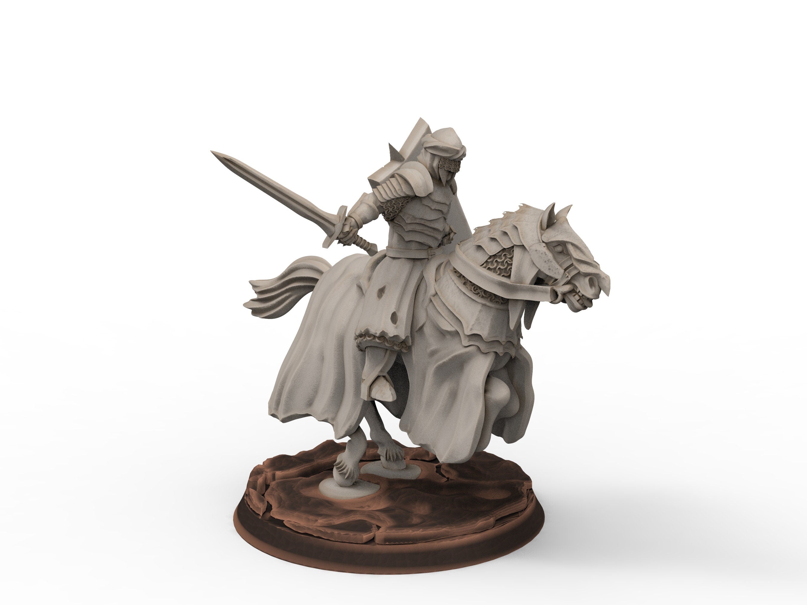 Orcs horde - Dark Souled Troops Mounted, ruins city river, Middle rings miniatures for wargame D&D, Lotr.. Khurzluk Miniatures