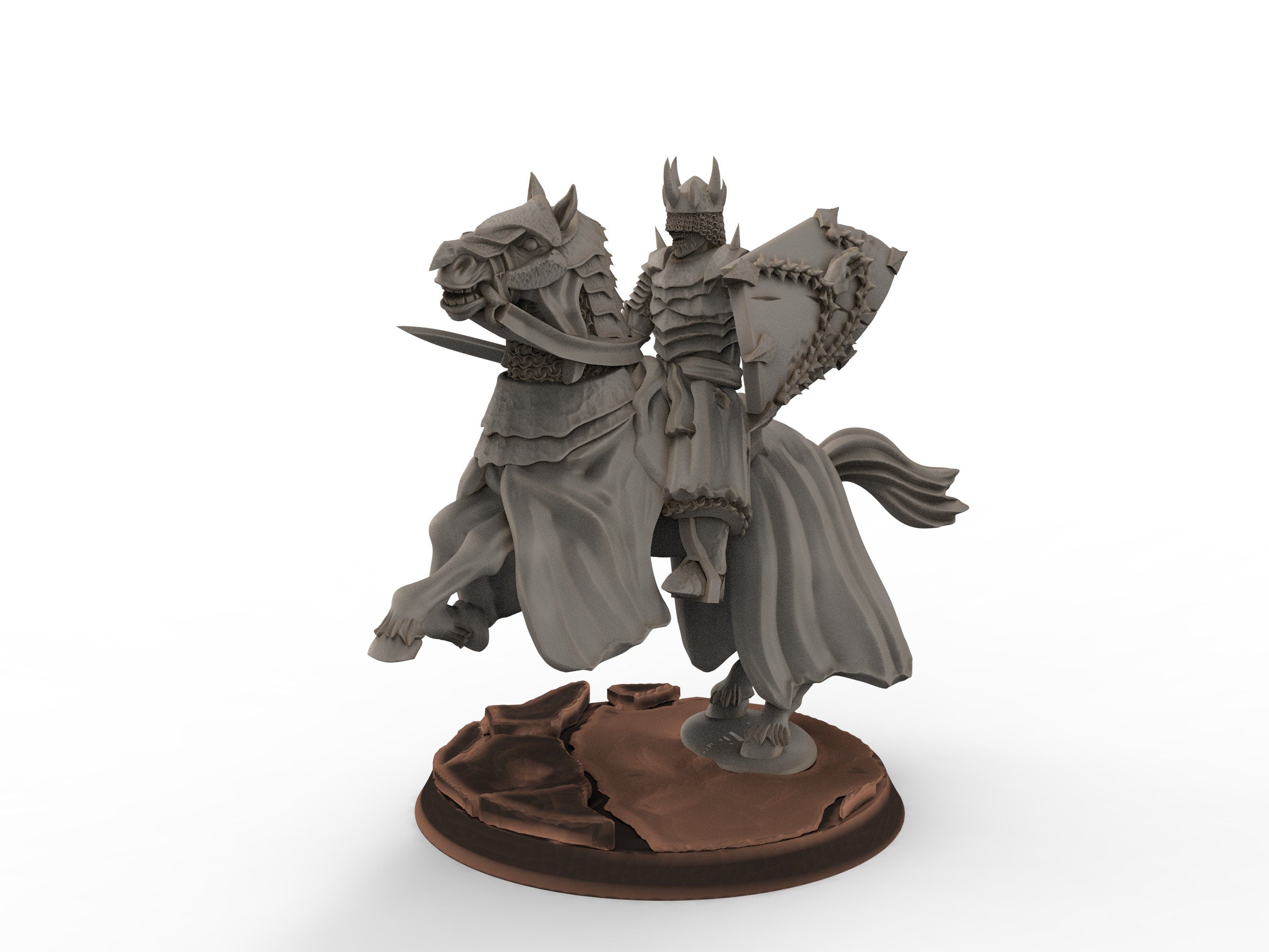 Orcs horde - Dark Souled Troops Mounted, ruins city river, Middle rings miniatures for wargame D&D, Lotr.. Khurzluk Miniatures