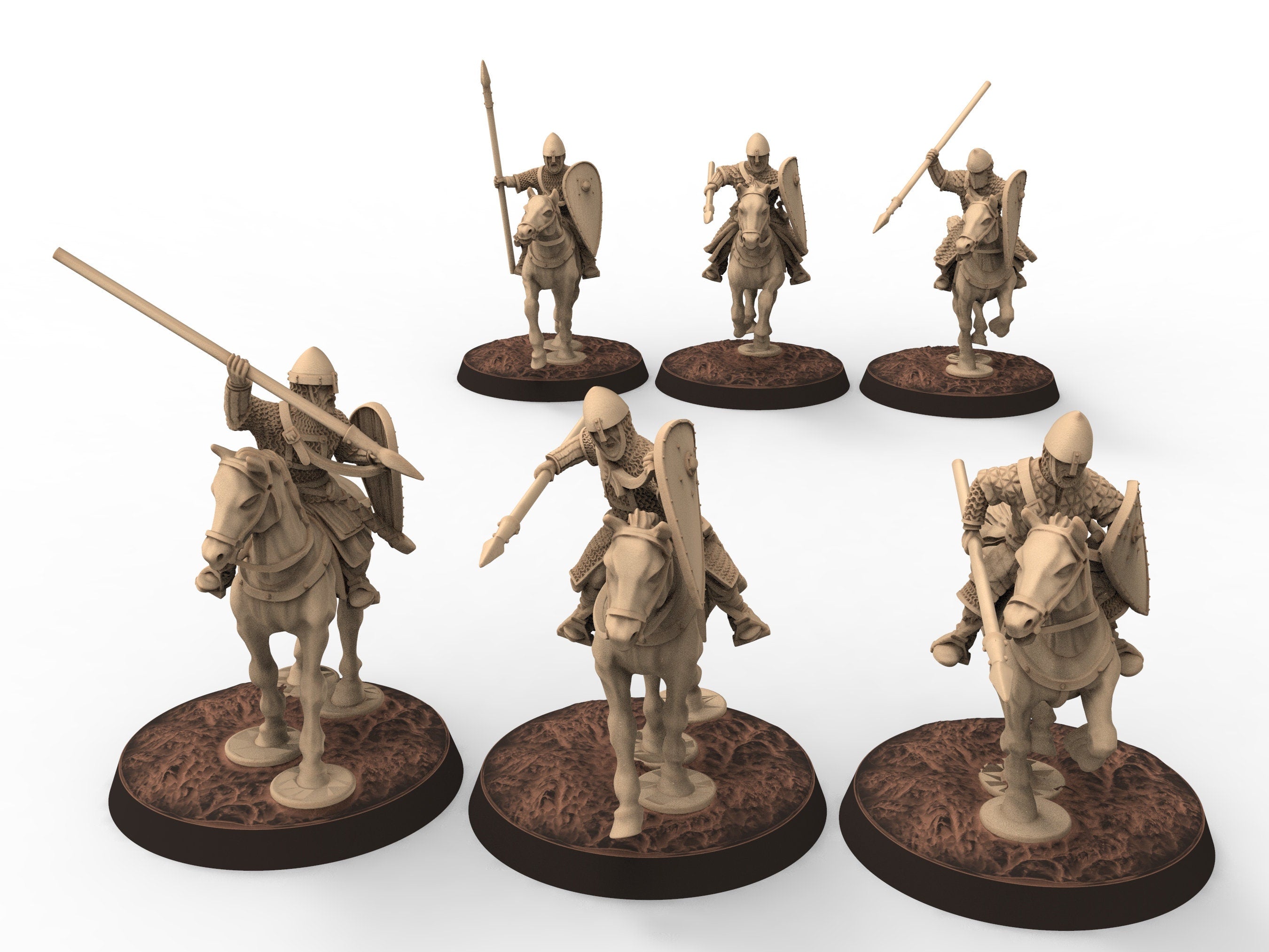 Medieval - Norman knights on Foot, 11th century, Norman dynasty, Medieval soldiers, 28mm Historical Wargame, Saga... Medbury miniatures