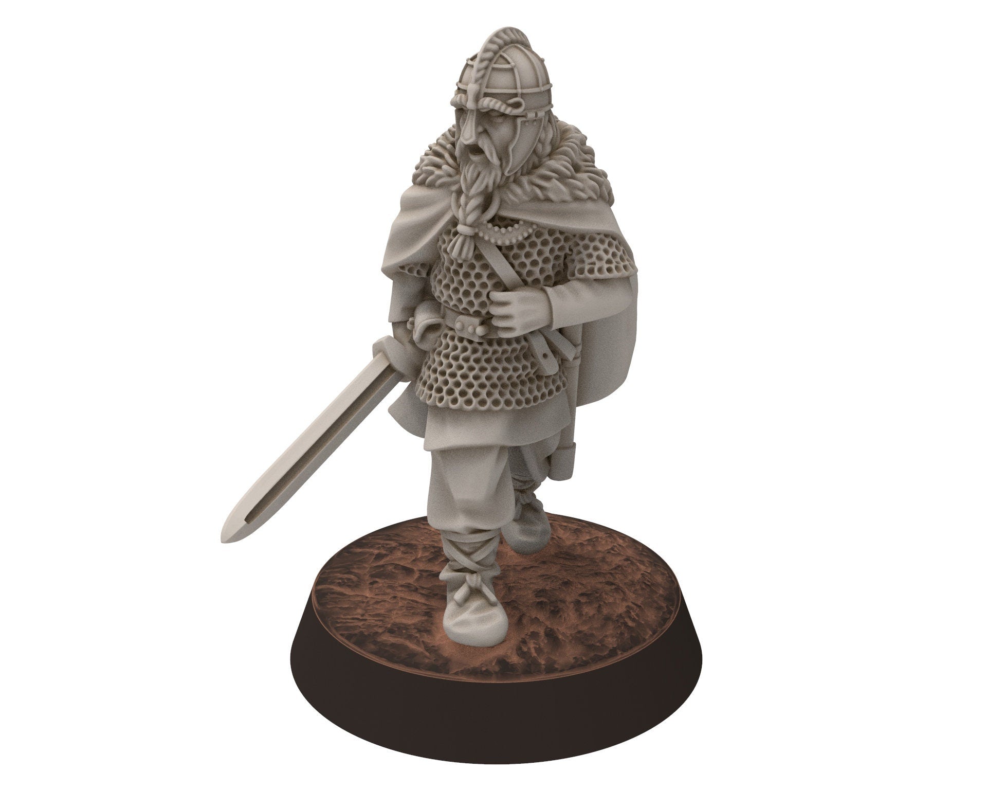 Vendel Era - King Ongentheow, Iconic Hero Epic Warrior 7 century, miniatures 28mm, Infantry for wargame Historical Saga... Medbury miniature