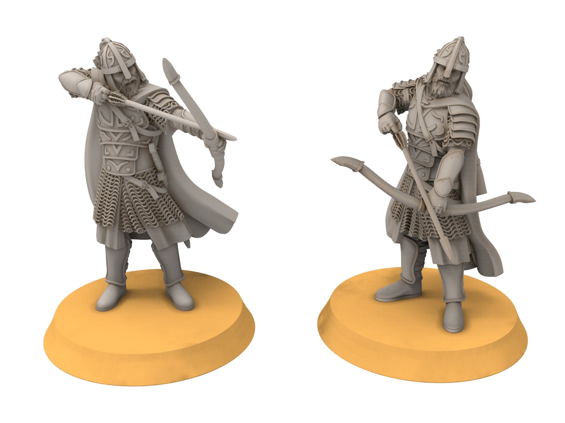 Rohan - West Human Outriders on Foot, Knight of Rohan, the Horse-lords, rider of the mark, Davale, minis for wargame D&D, Lotr...