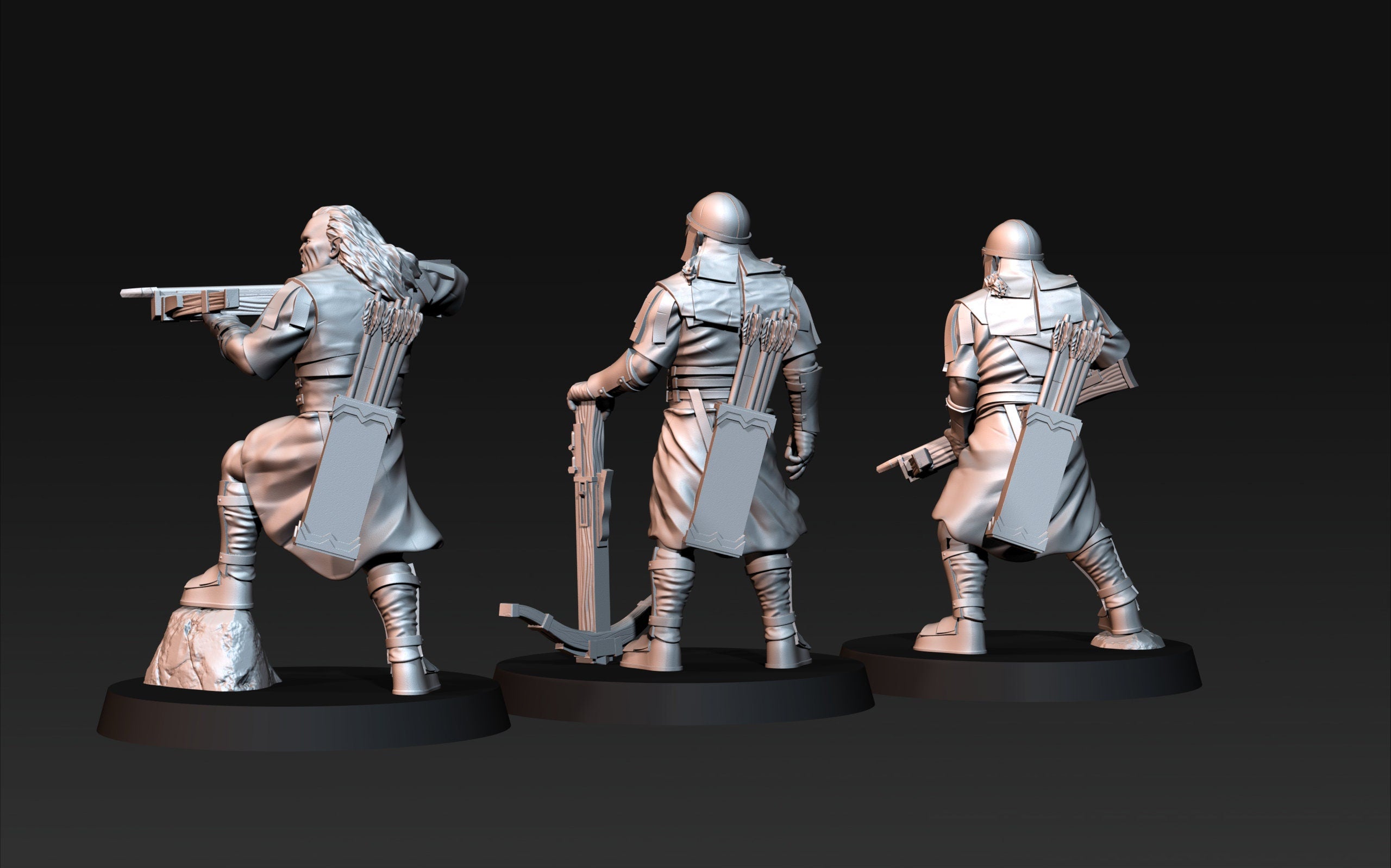 Orcs horde - Orc Crossbows infantry, Orc warriors warband, Middle rings miniatures for wargame D&D, Lotr... Medbury miniatures