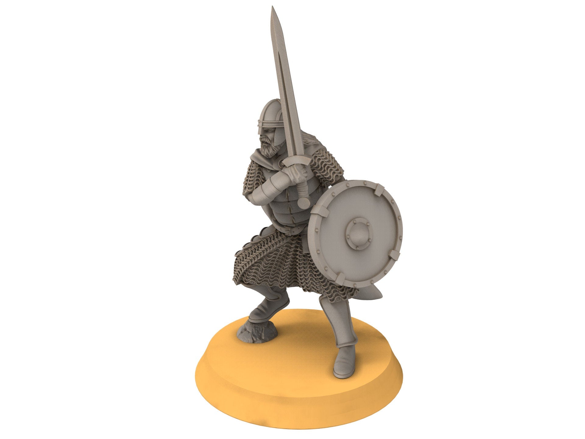 Rohan - West Human Elite Warrior on Foot, Knight of Rohan, the Horse-lords, rider of the mark, Davale, minis for wargame D&D, Lotr...