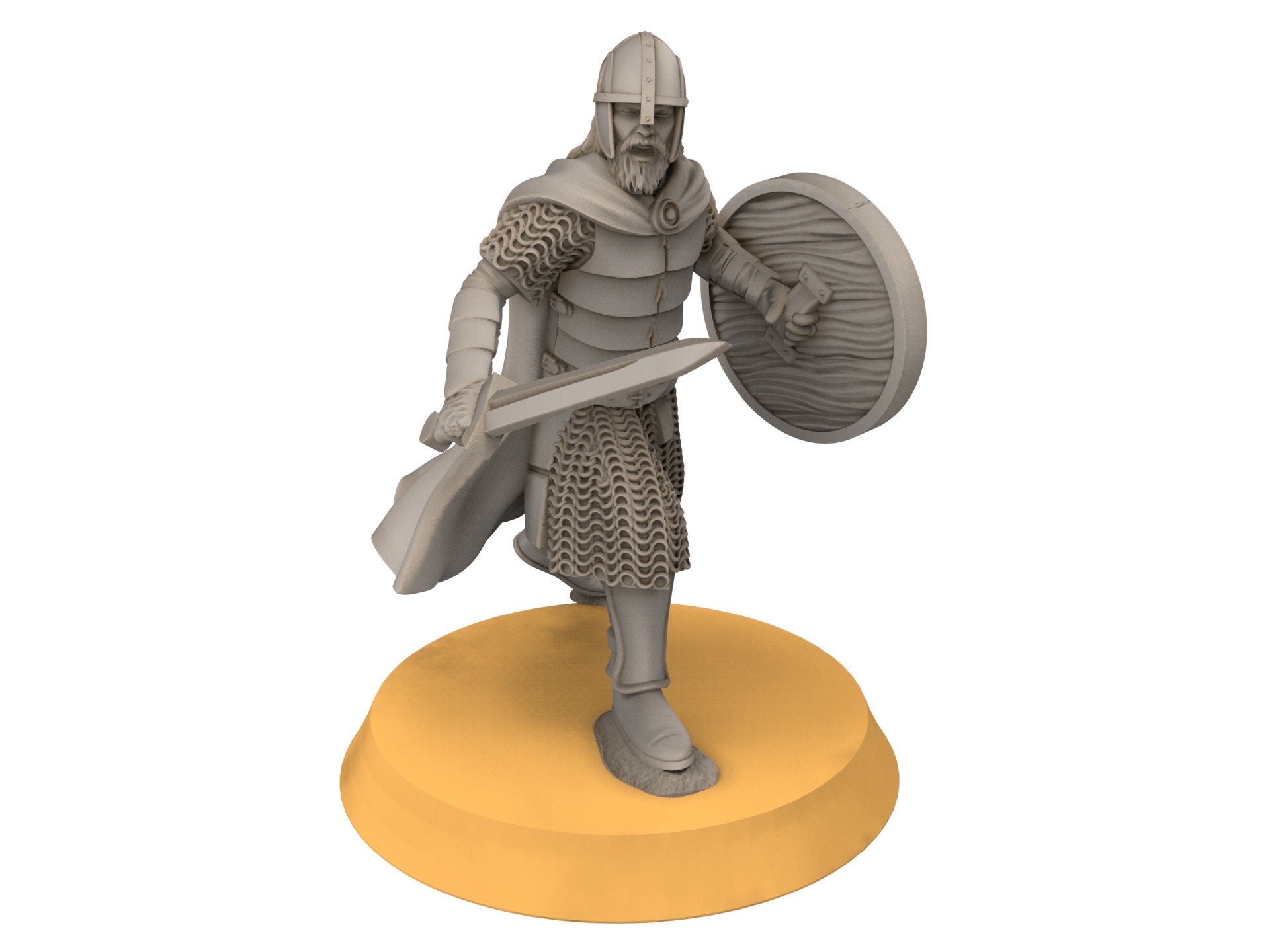 Rohan - West Human Elite Warrior on Foot, Knight of Rohan, the Horse-lords, rider of the mark, Davale, minis for wargame D&D, Lotr...