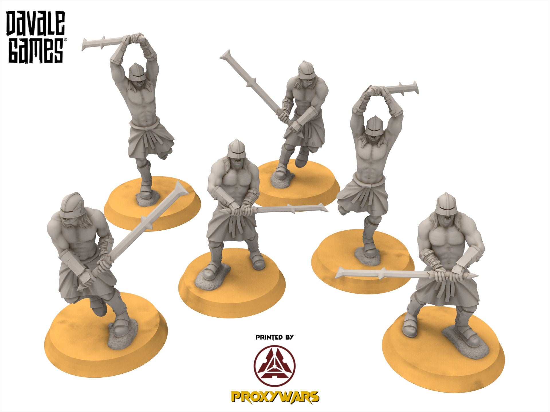 Orcs horde - Blood Handed Berserkers, Middle rings miniatures for wargame D&D, Lotr... Medbury miniatures