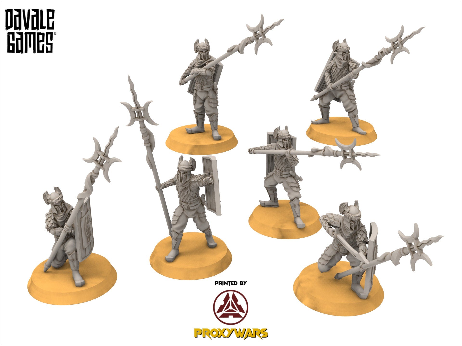 Easterling - Eastern Dragon Army Long Spear Warrior, Kandahar, Khwarezm, oriental, Rhur, miniatures for wargame D&D, Lotr...