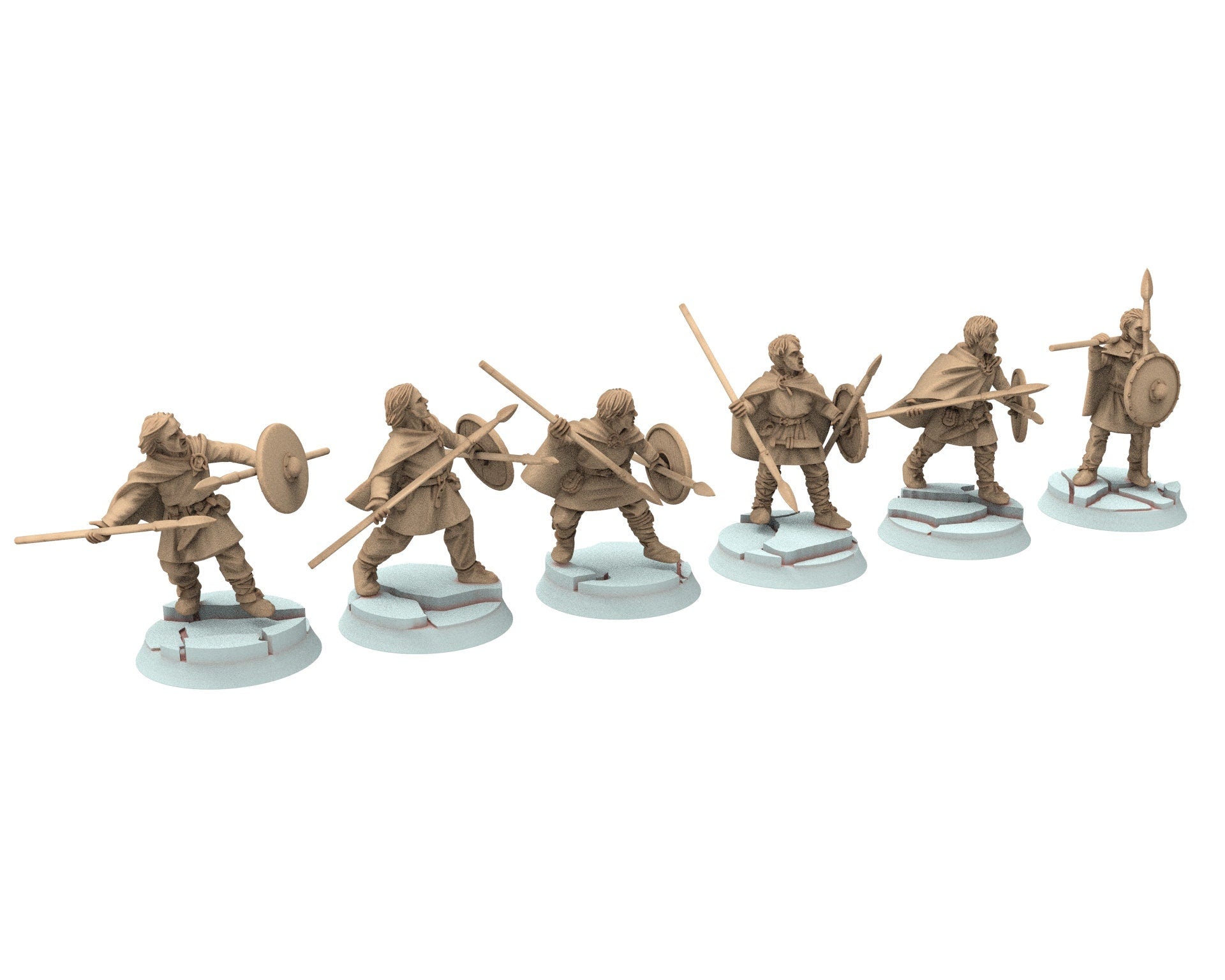 Vendel Era - Dark Age Archers fighting, Germanic Tribe Warband, 7 century, miniatures 28mm for wargame Historical... Medbury miniature