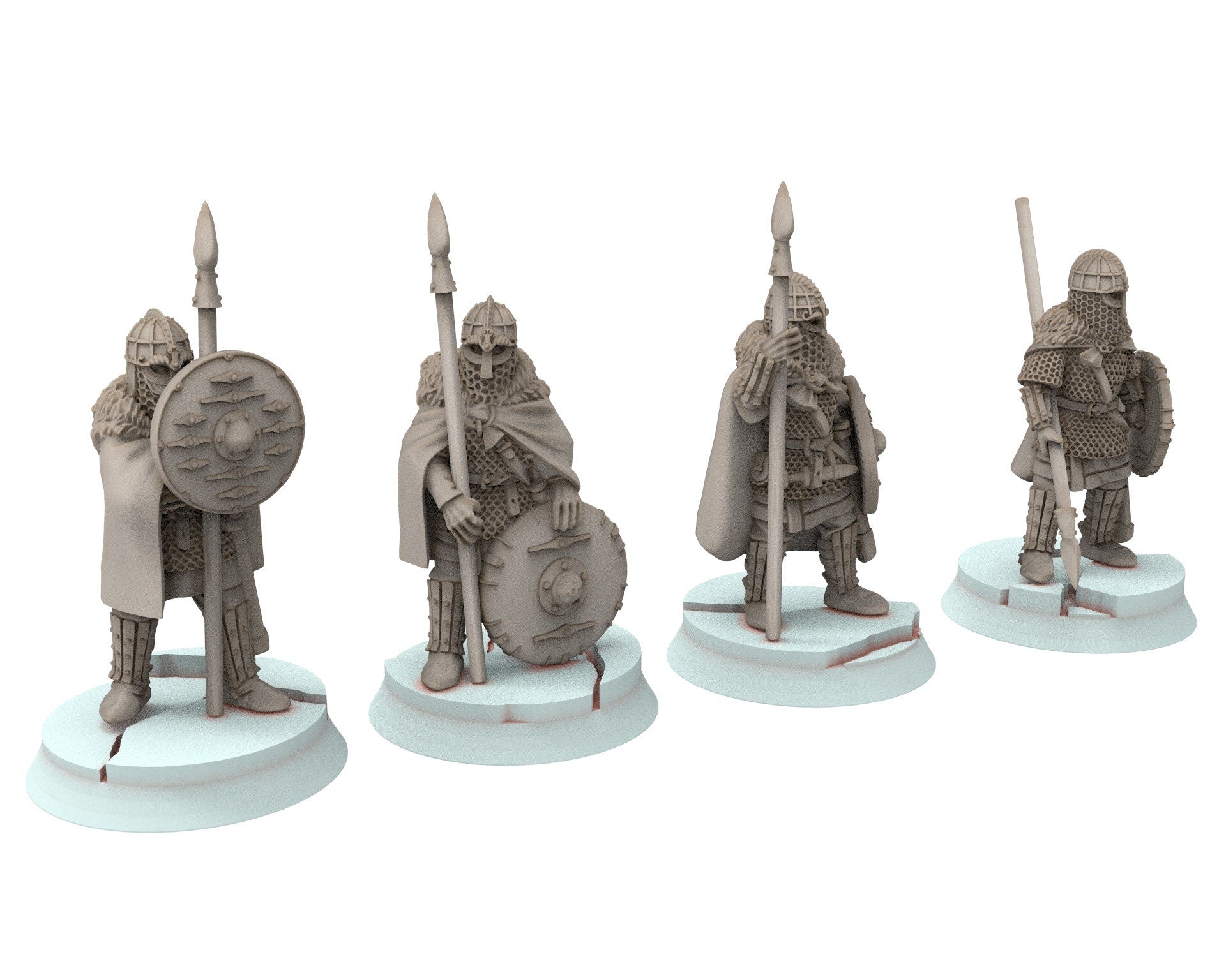 Vendel Era - Armoured Casualites, Germanic Tribe Warband, 7 century, miniatures 28mm for wargame Historical... Medbury miniature