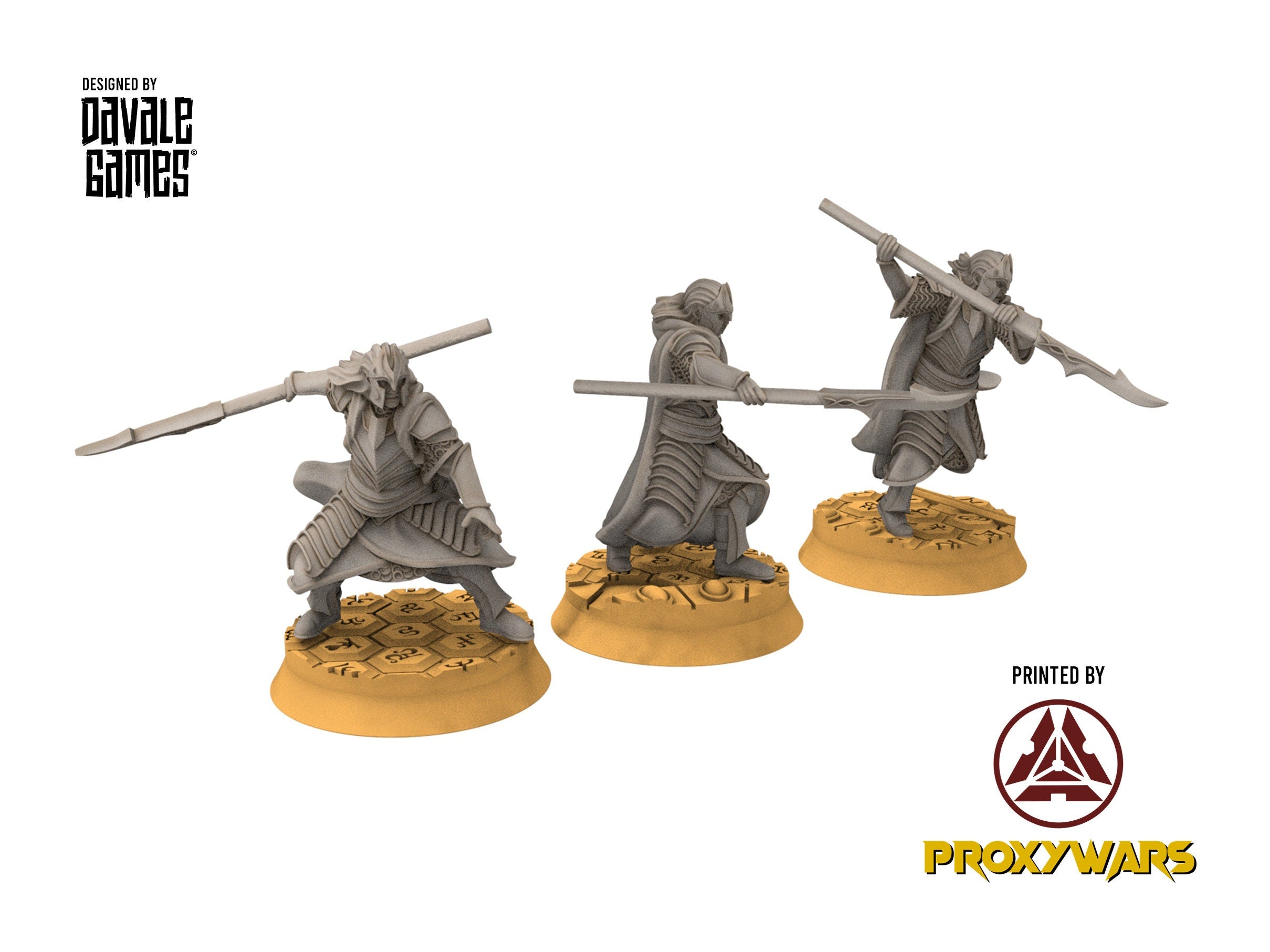 Rivandall - Bloody Elven King Guard, Last Hight elves from the West, Middle rings Davales miniatures pour wargame D&D, SDA...