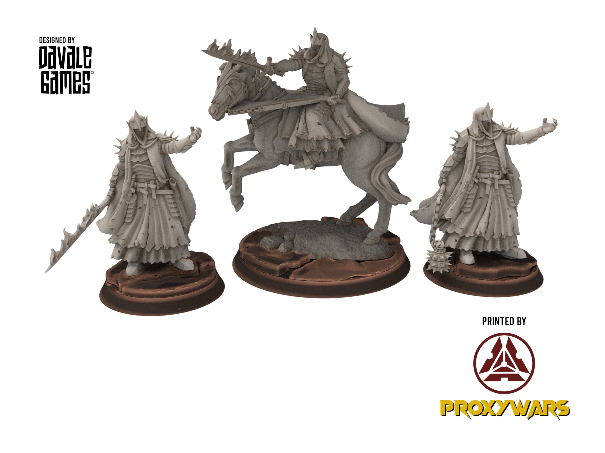 Orcs horde - Ancient Wraith lord, ruins city river, Middle rings miniatures for wargame D&D, Lotr.. Davale Game