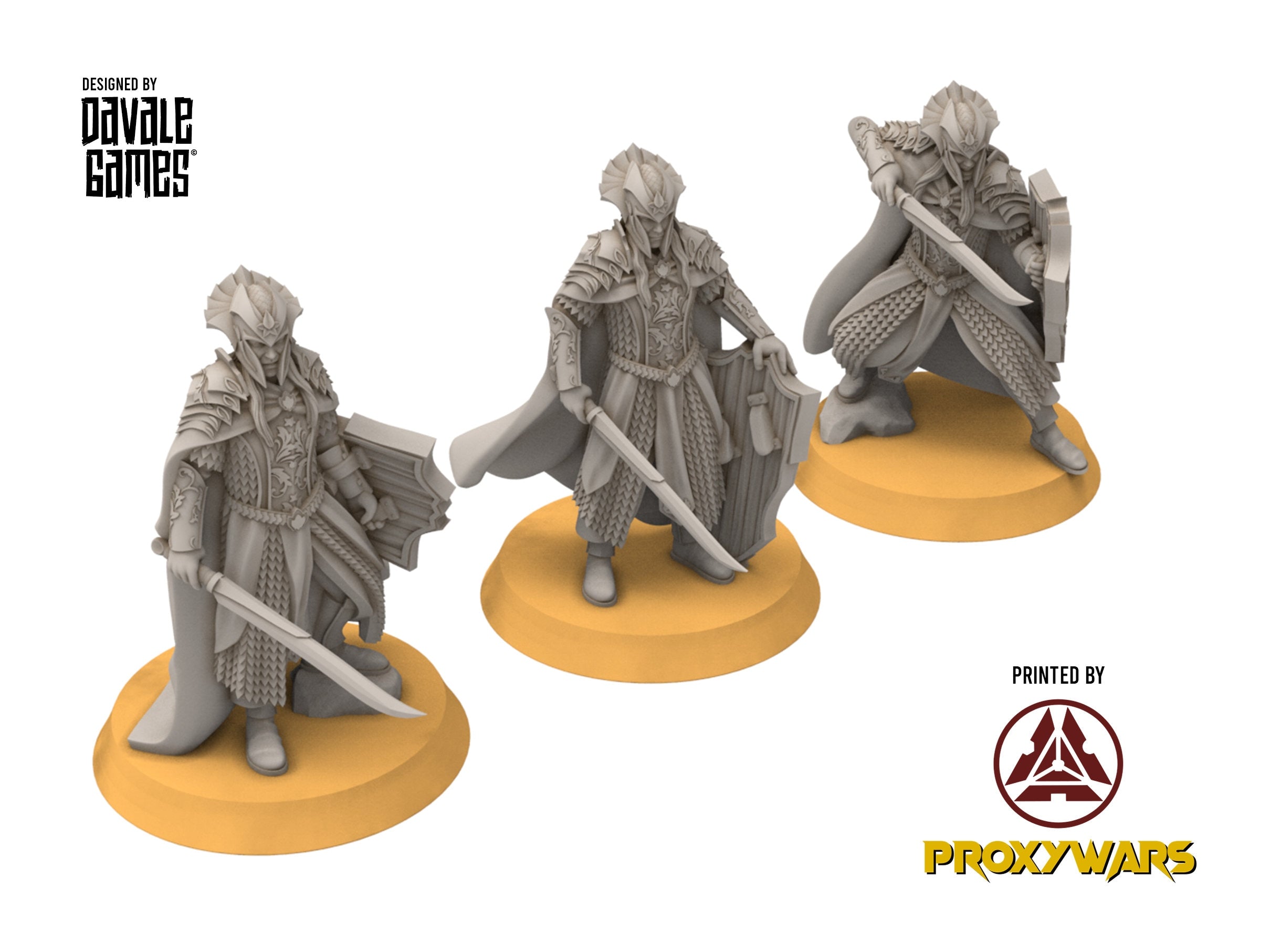 Darkwood - Forest King Guard - Swords, Middle rings miniatures pour wargame D&D, SDA...