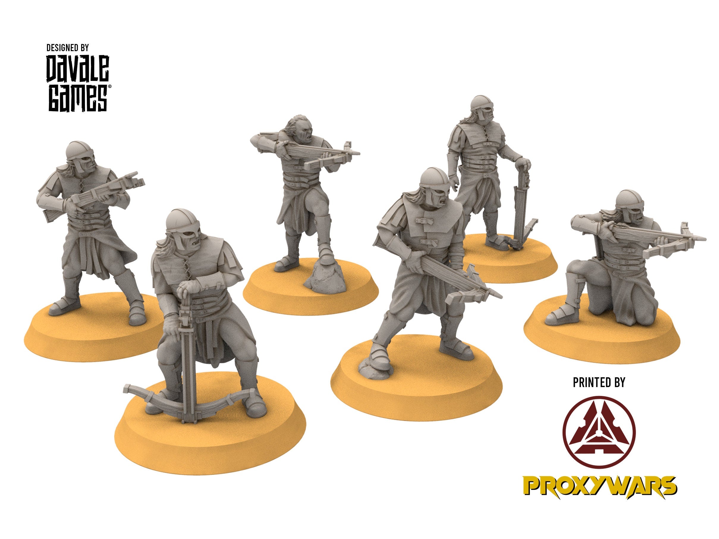 Orcs horde - Orc Crossbows infantry, Orc warriors warband, Middle rings miniatures for wargame D&D, Lotr... Medbury miniatures
