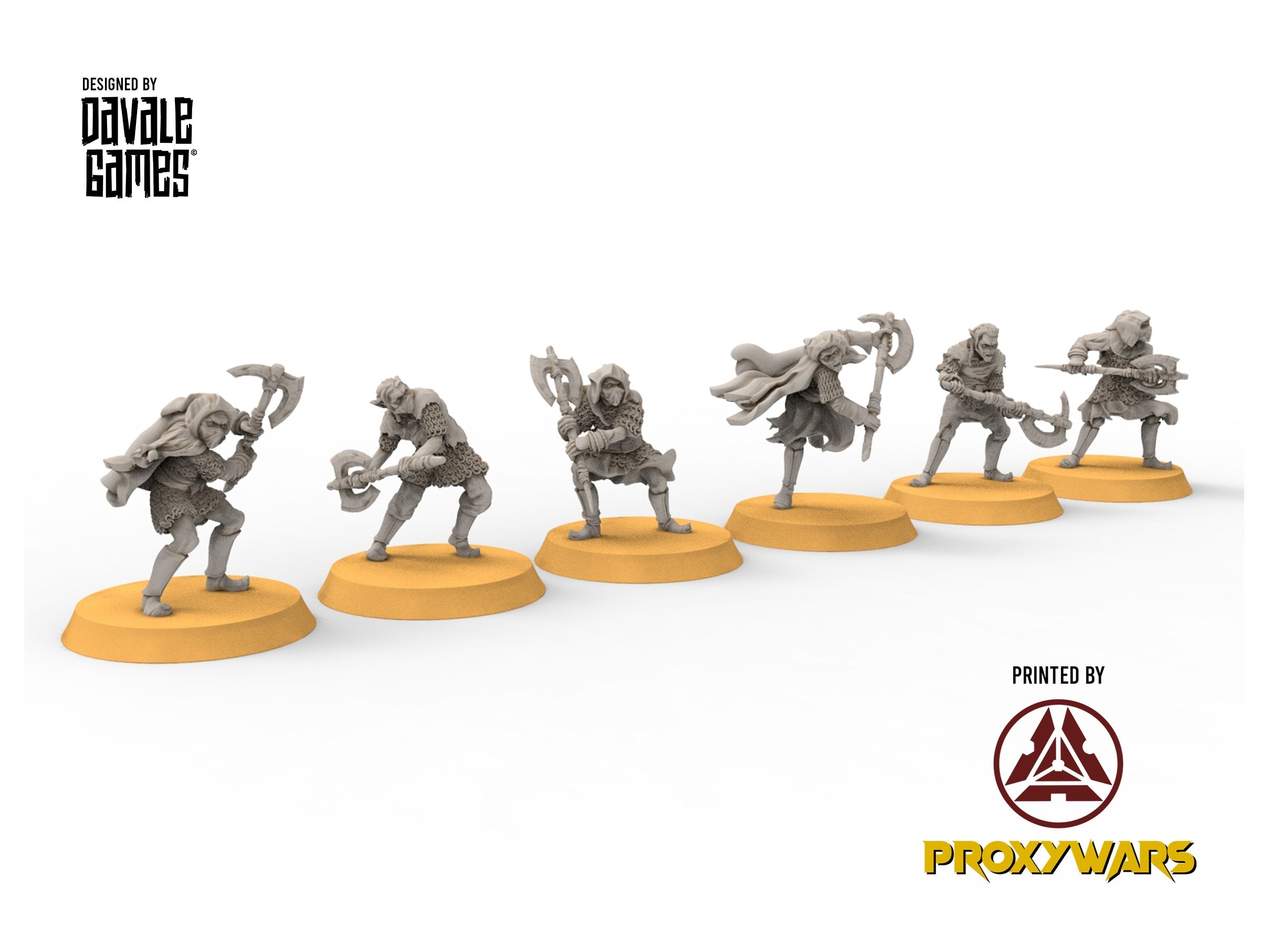 Goblin cave - Goblin rangers with large axes elite, Dwarf mine, Middle rings miniatures pour wargame D&D, SDA...