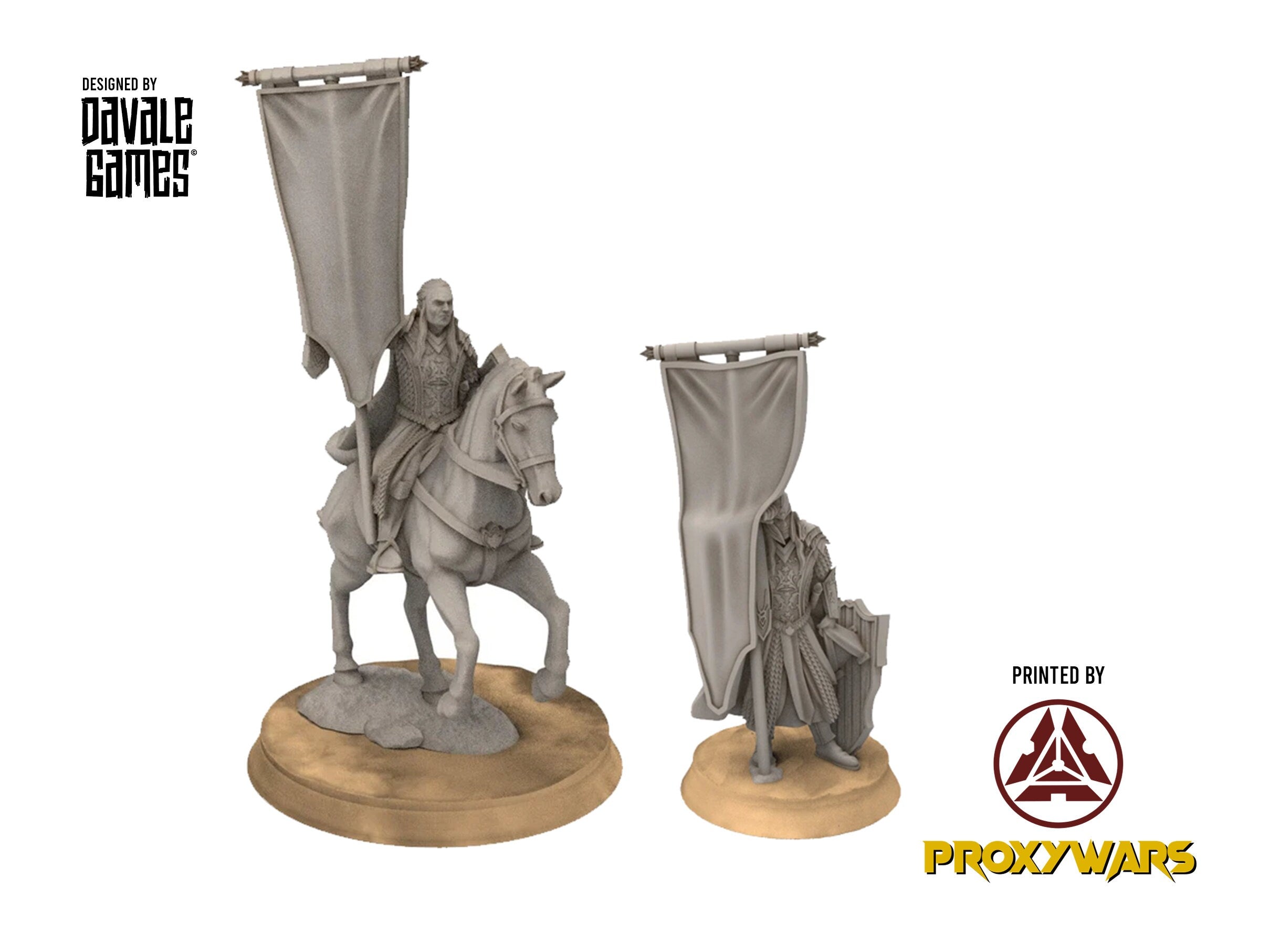 Darkwood - Wooden Elf Banner, Middle rings miniatures pour wargame D&D, SDA...