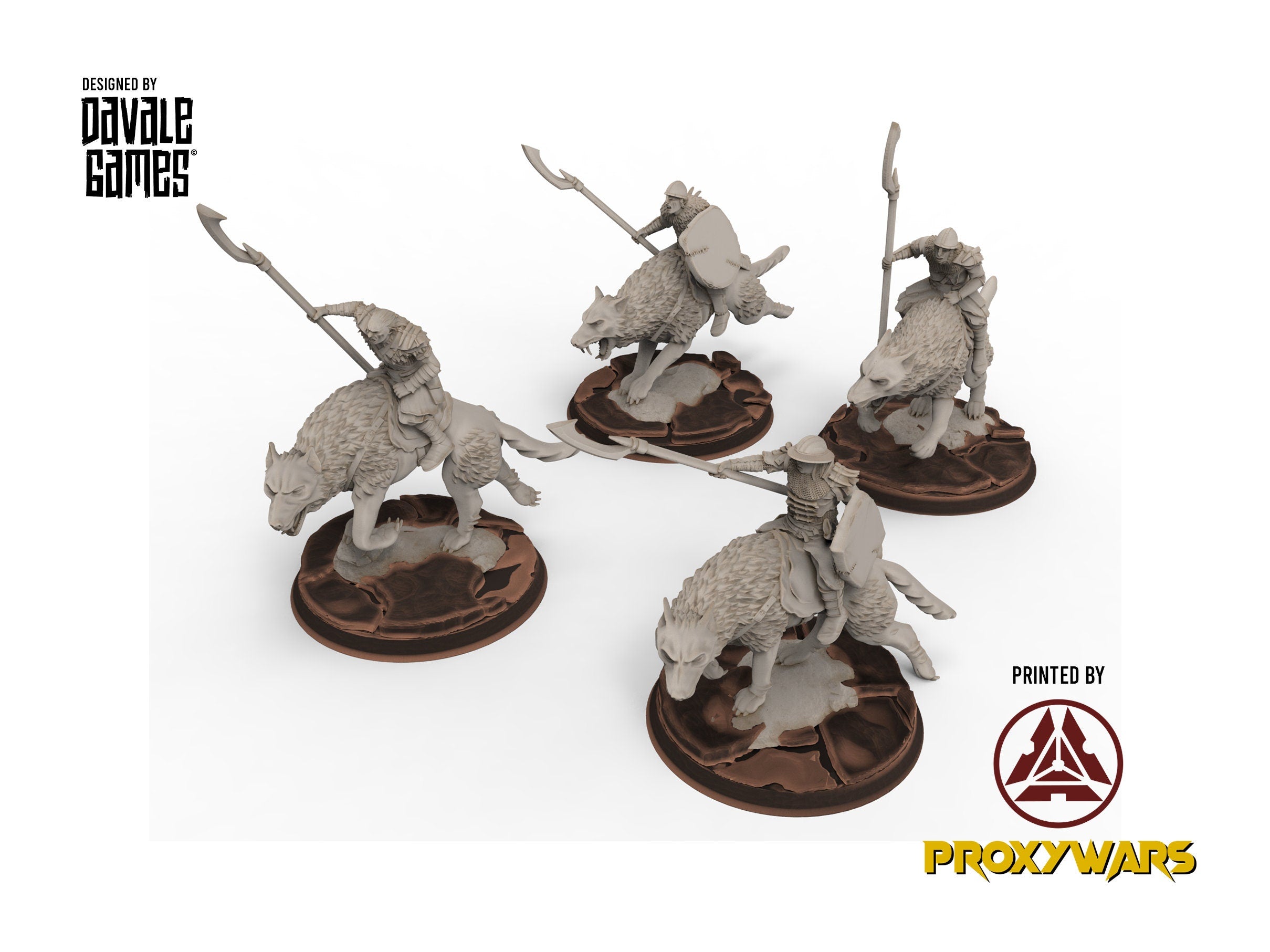 Orc horde - Orc Warg Rider , Orc warriors warband, Davale, Middle rings miniatures pour wargame D&D, Lotr...