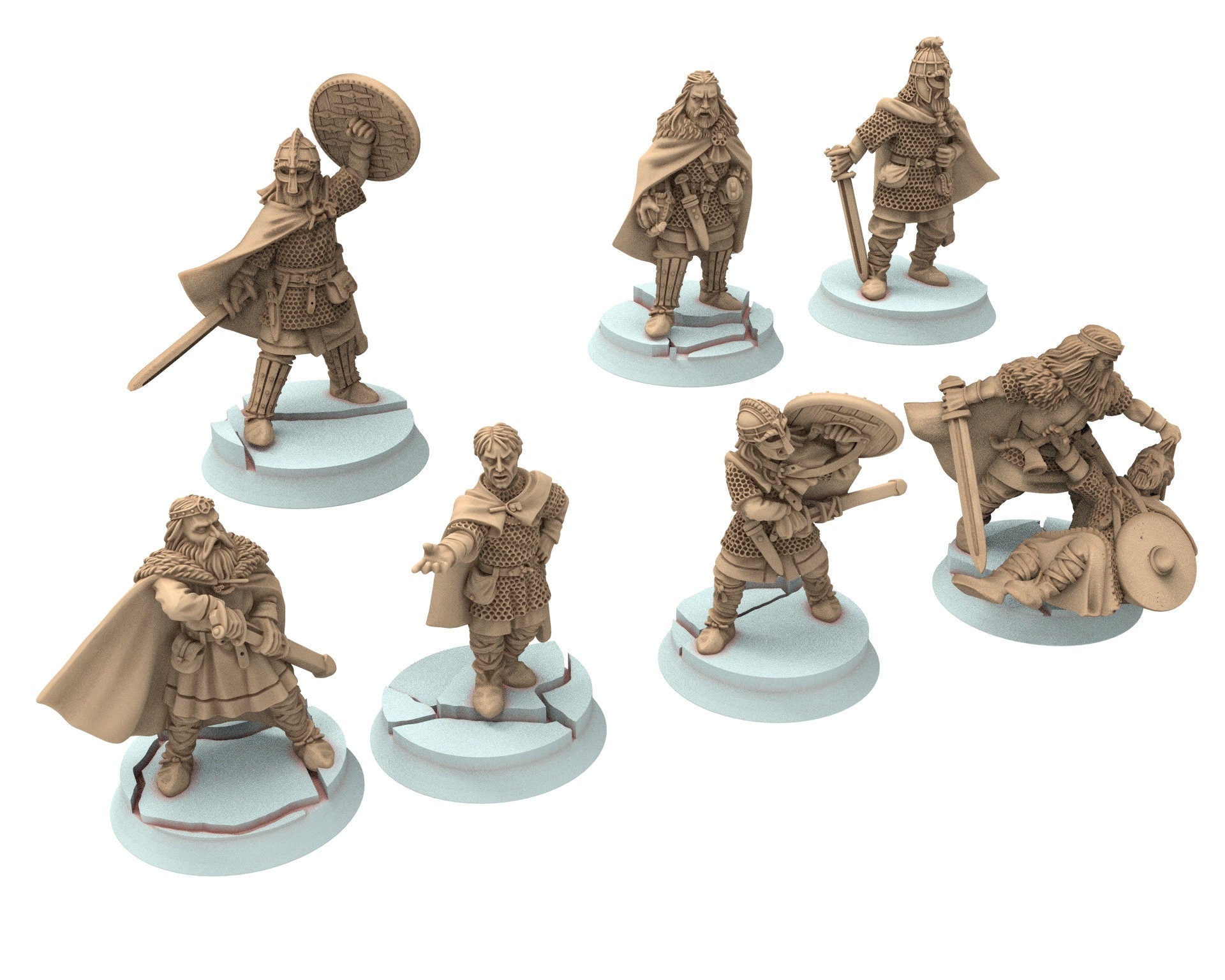 Vendel Era - Iconic Heros, Epic Warriors of the sagas, 7 century, miniatures 28mm, Infantry for wargame Historical Saga... Medbury miniature