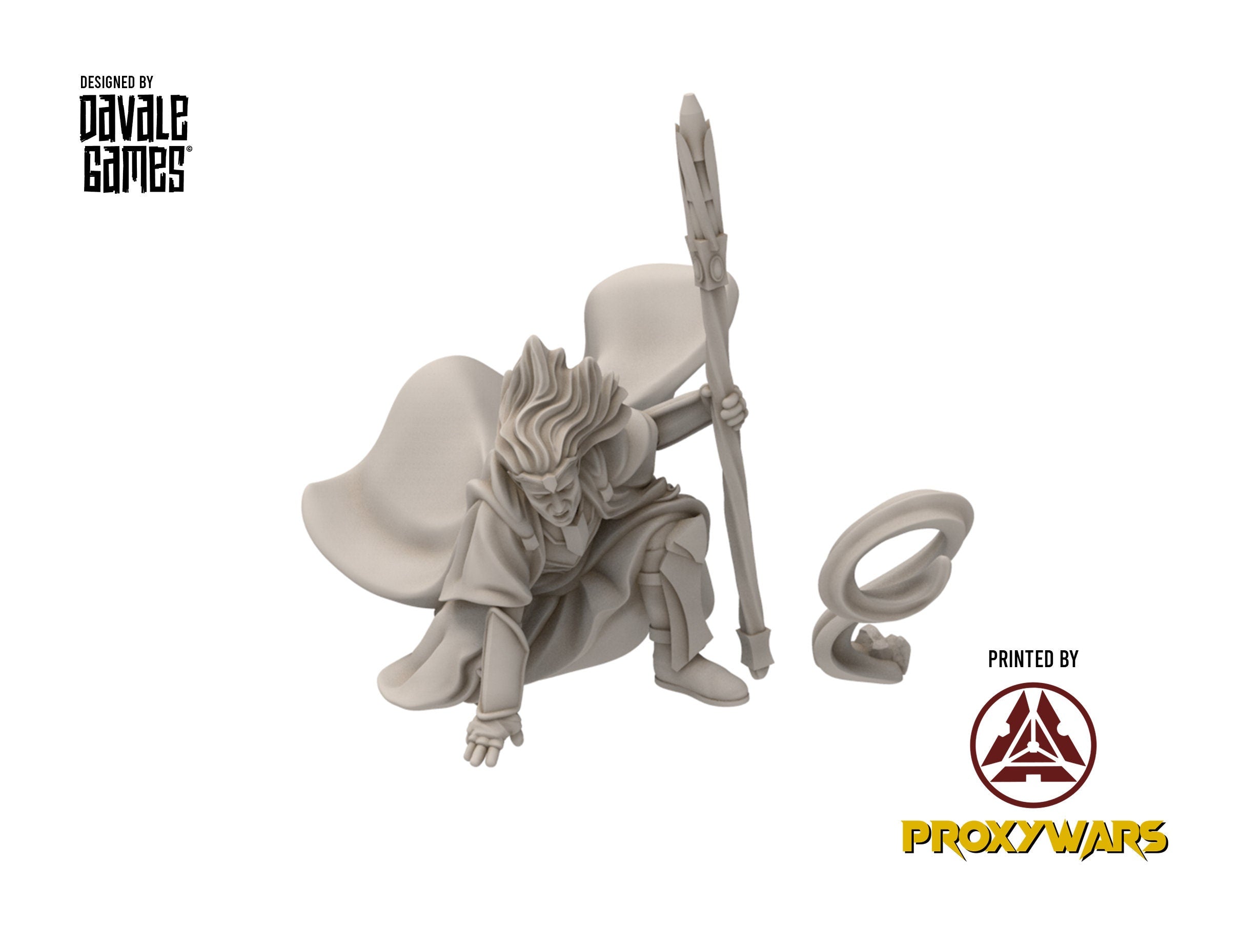 Rivandall - Mage King of Telera, Last Hight elves from the West, Middle rings miniatures pour wargame D&D, SDA...
