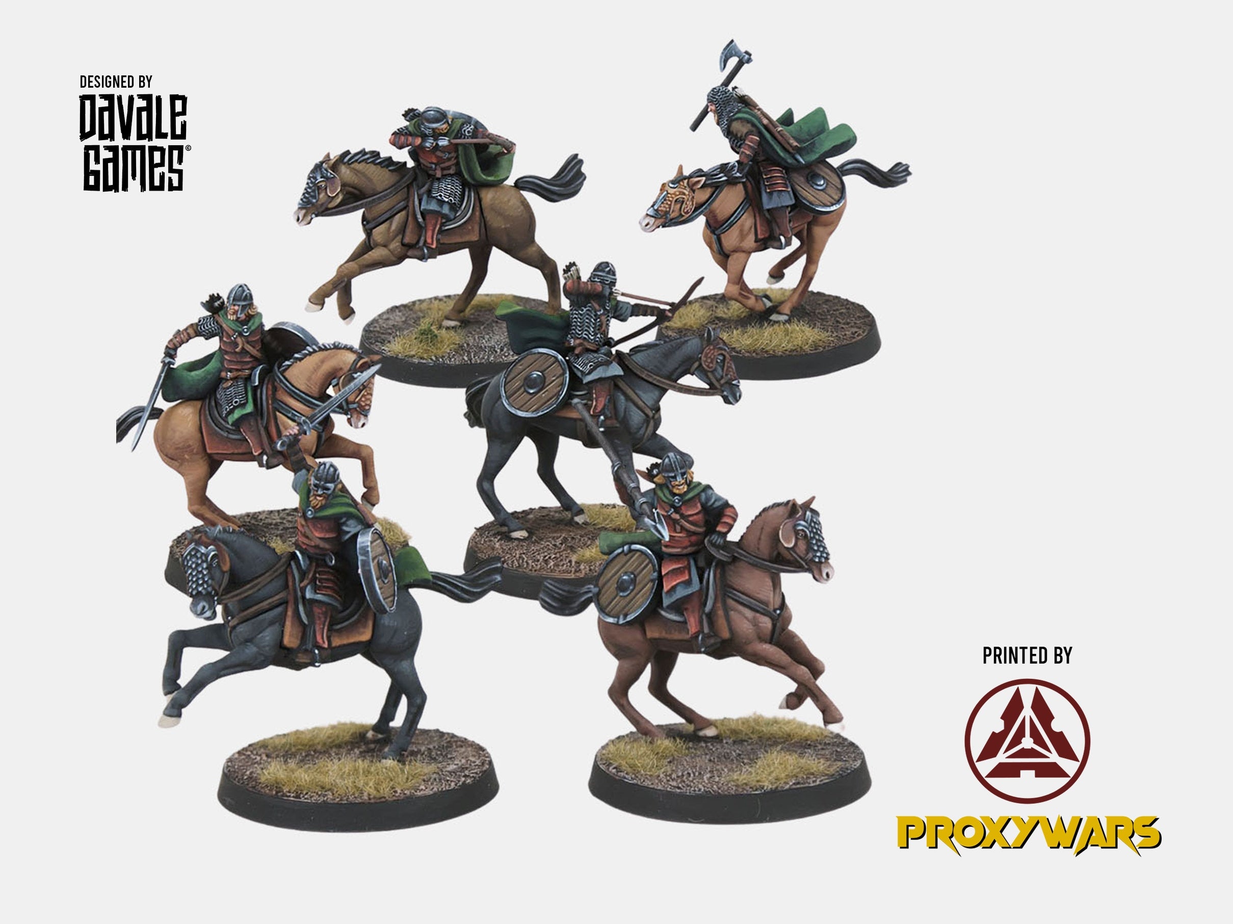 Rohan - West Human Riders, Knight of Rohan, the Horse-lords, rider of the mark, Davale, minis for wargame D&D, Lotr...
