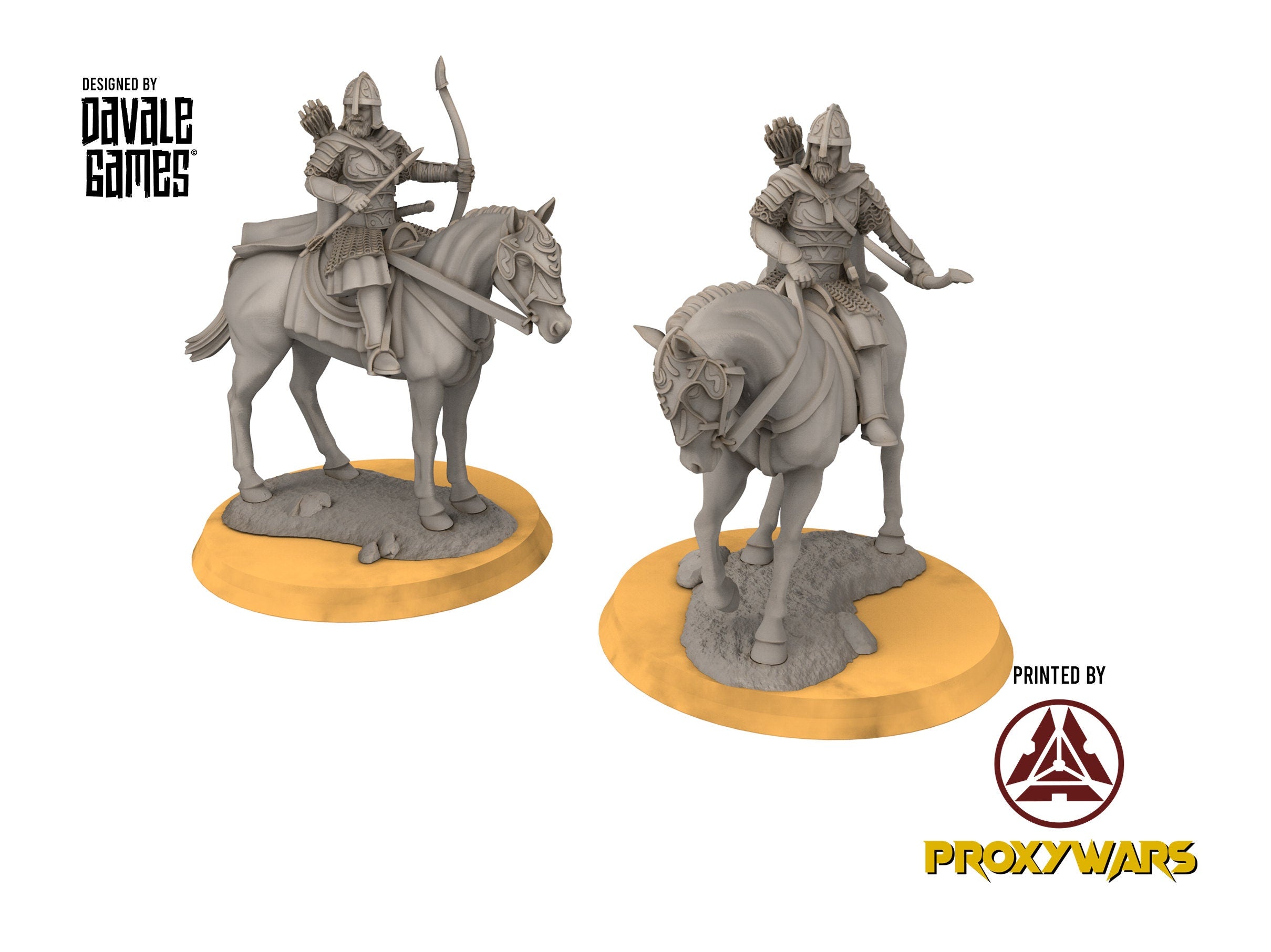 Rohan - West Human Outriders Mounted, Knight of Rohan, the Horse-lords, rider of the mark, Davale, minis for wargame D&D, Lotr...