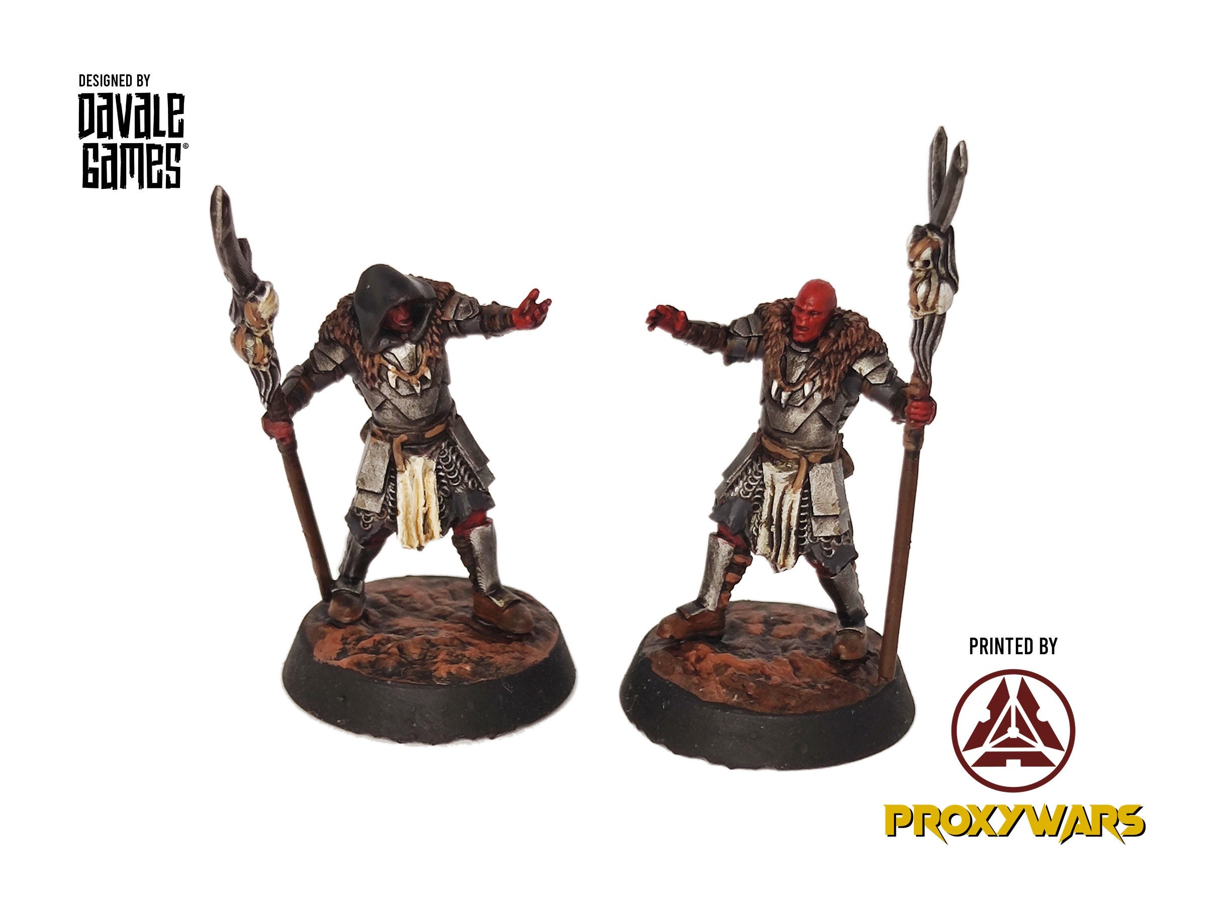 Orc horde - Shaman super orcs, Orc warriors warband, Middle rings miniatures pour wargame D&D, SDA...