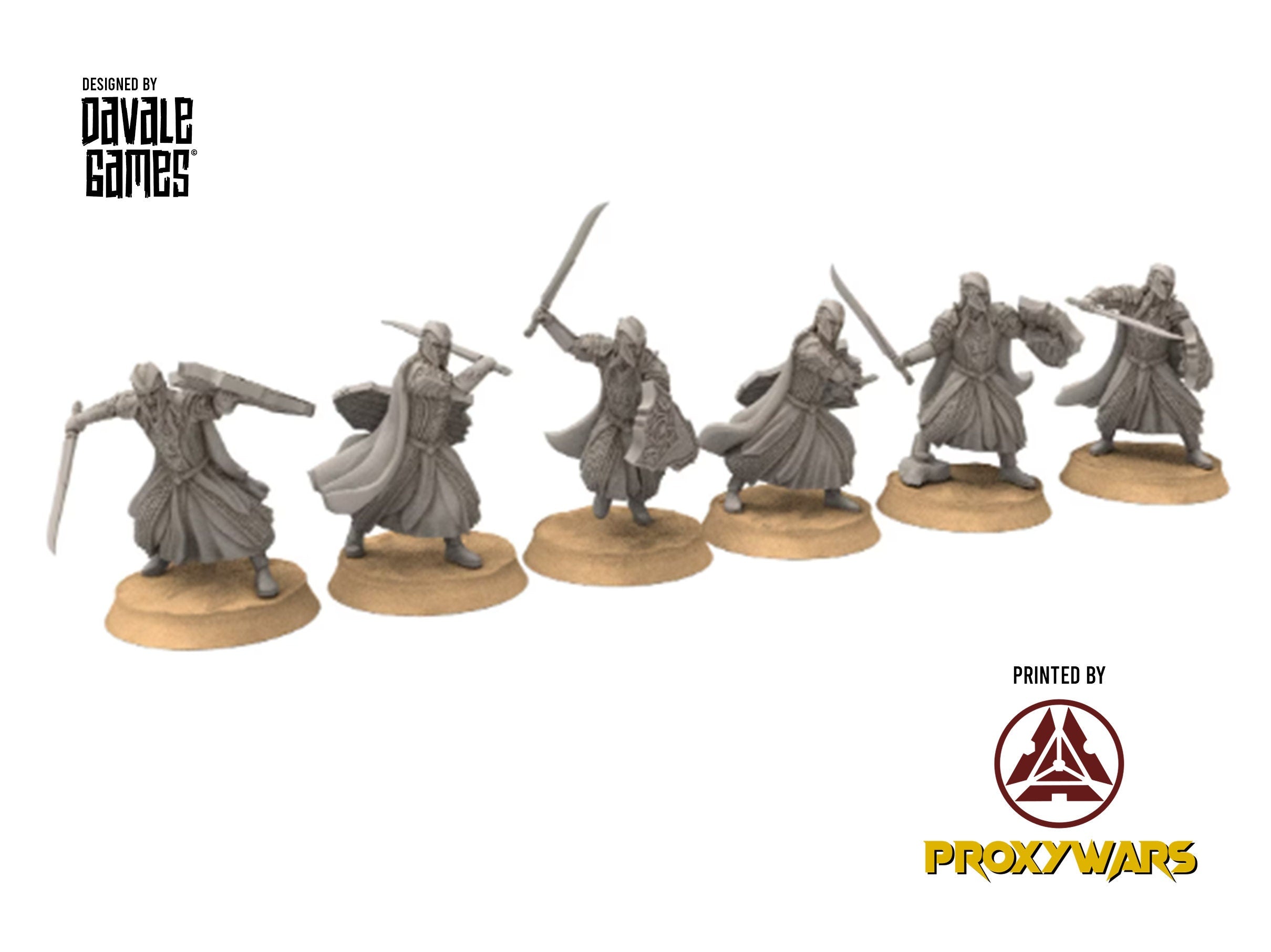 Darkwood - Forest Guard - Swordmen, Middle rings miniatures pour wargame D&D, SDA...