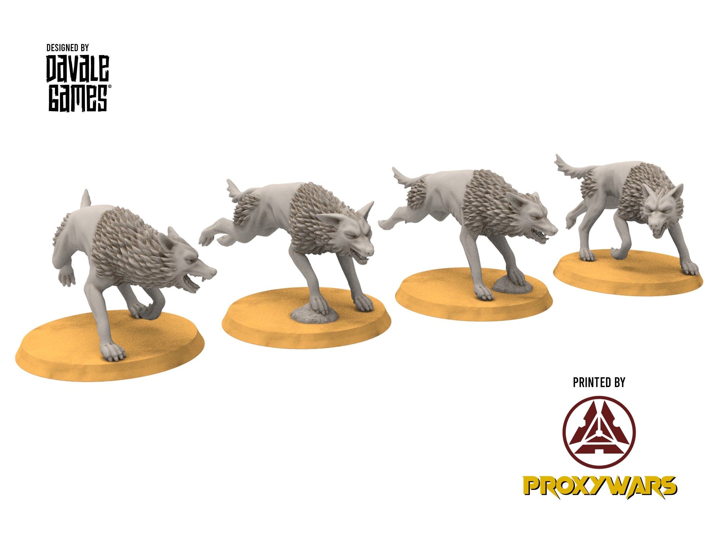 Orcs horde - Savage Warg wolves, Orc warriors warband, Middle rings miniatures pour wargame D&D, SDA...
