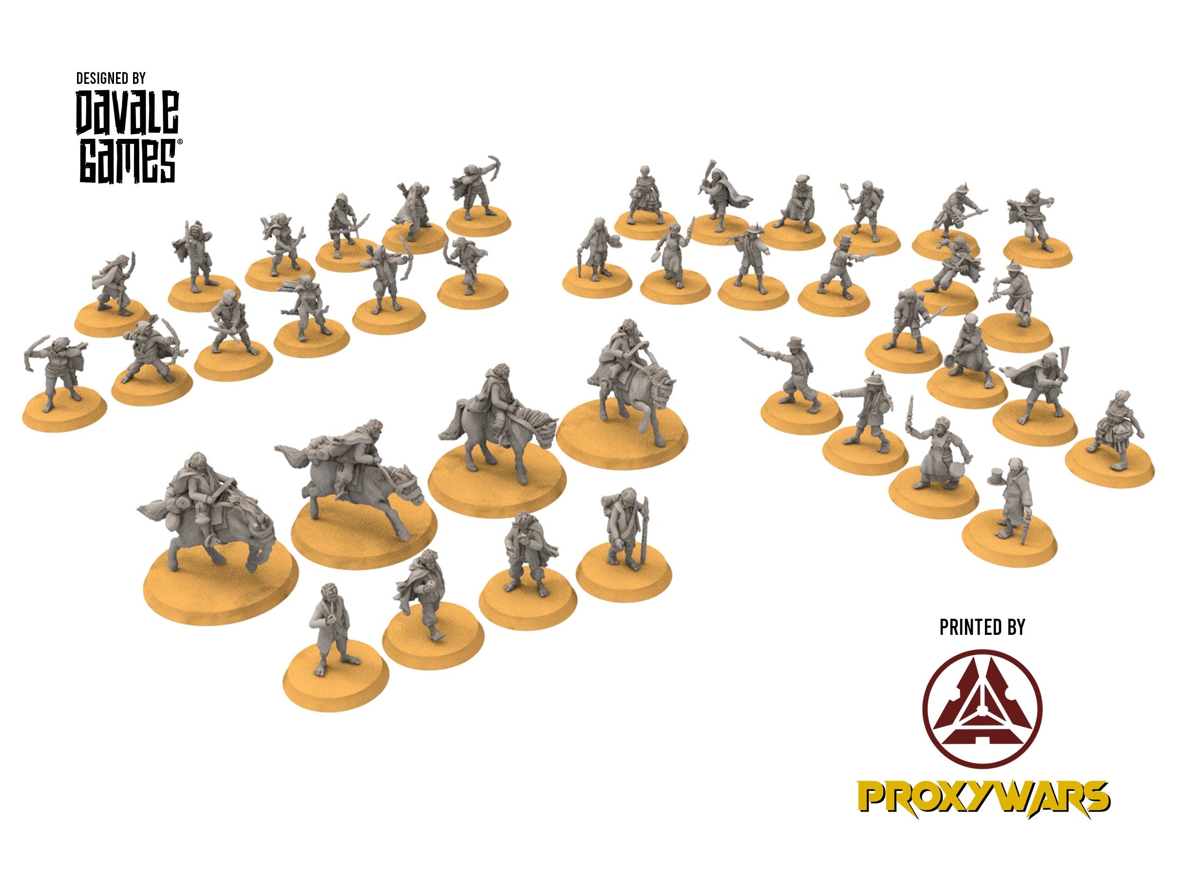 Halfmen - Gnome Halfling Army bundle, Middle rings miniatures for wargame D&D, DnD, LOTR...