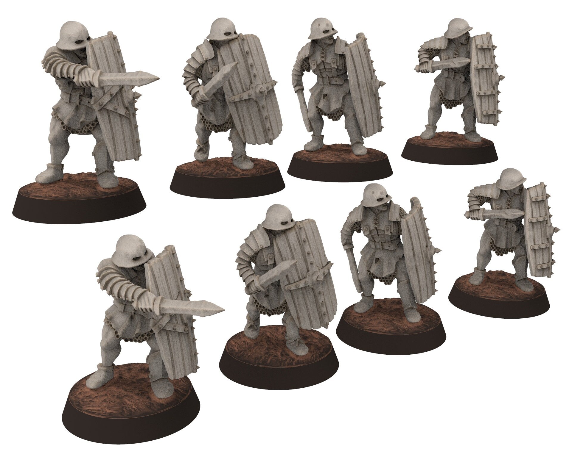 Orc horde - Orc Centurion, swordmen elite boss, Orc warriors warband, Middle rings miniatures for wargame D&D, Lotr... Medbury miniatures