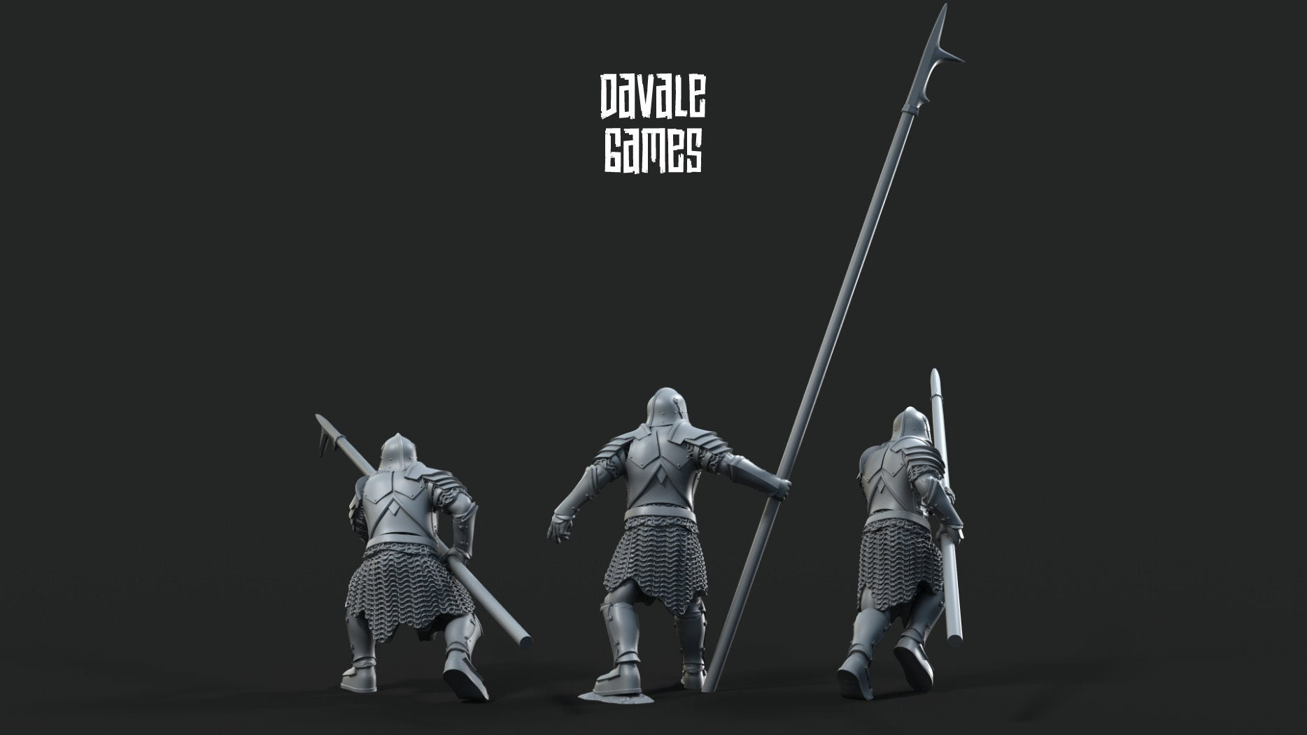 Orcs horde - Blood Handed with Long Spears, Middle rings miniatures for wargame D&D, Lotr... Medbury miniatures