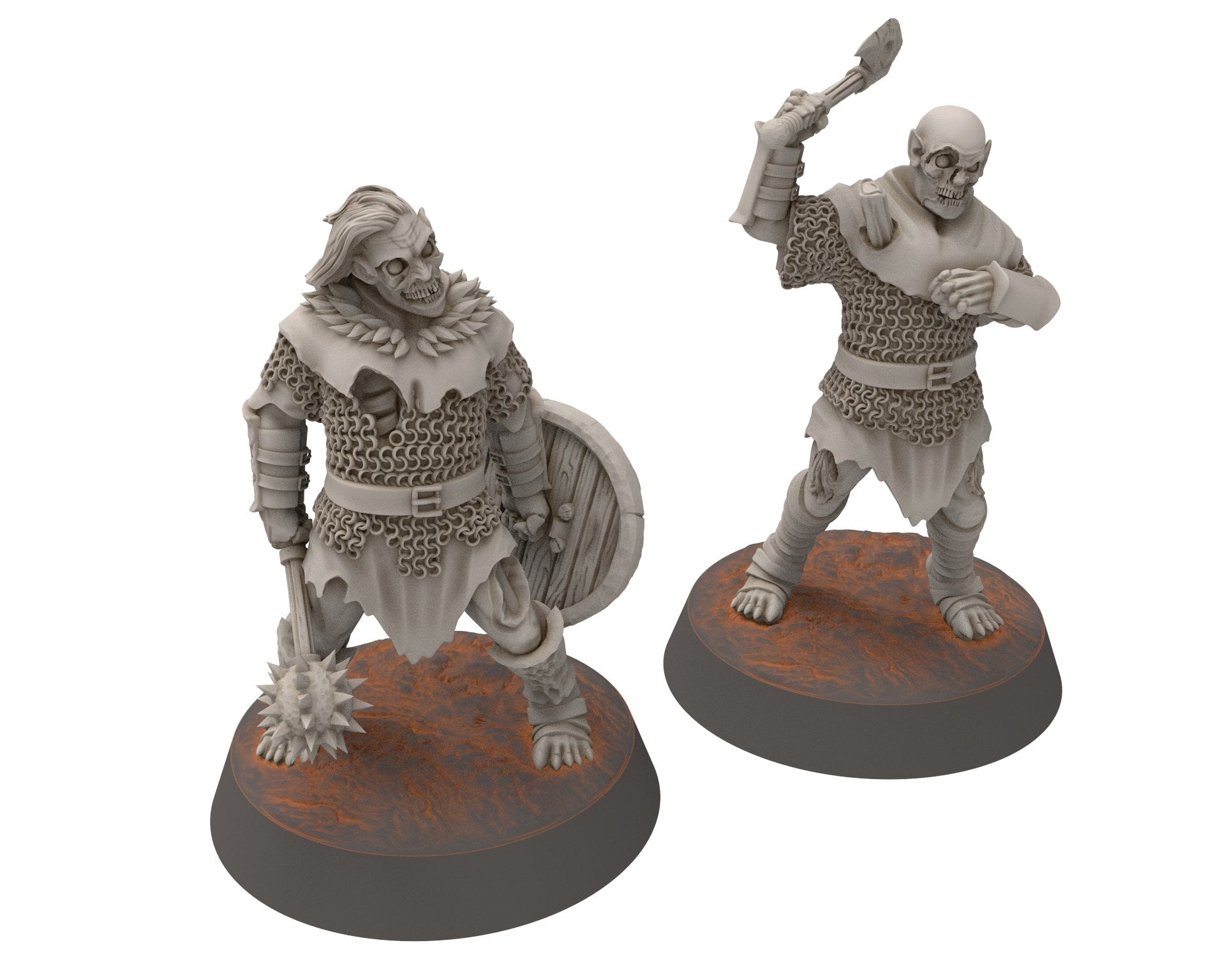 Undead Ghosts - Zombies of the old battlefield, marshland of the east, Ghosts of the old world miniatures for wargame D&D, LOTR...