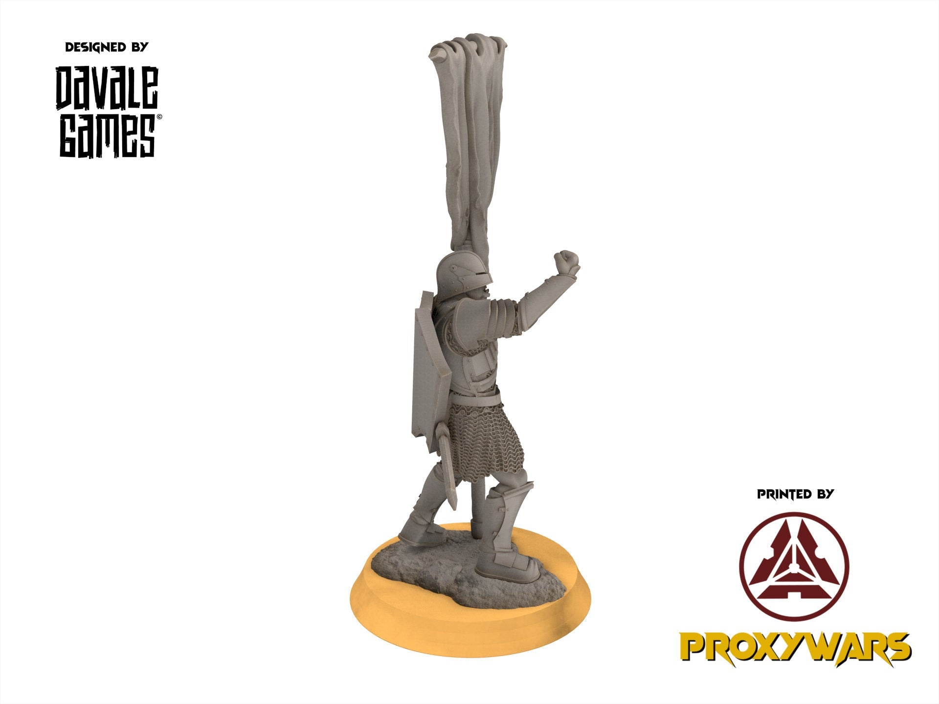 Orc horde - Blood-Handed Banner, Orc warriors warband, Davale, Middle rings miniatures pour wargame D&D, Lotr...