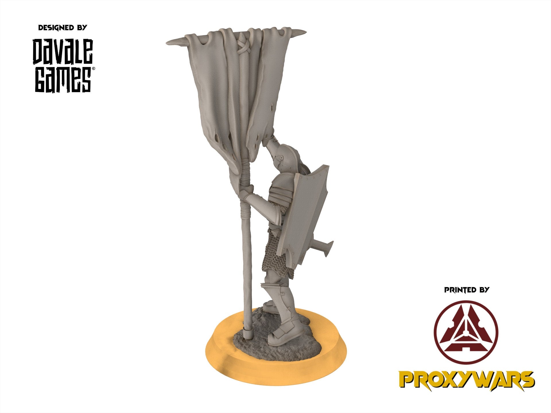 Orc horde - Blood-Handed Banner, Orc warriors warband, Davale, Middle rings miniatures pour wargame D&D, Lotr...