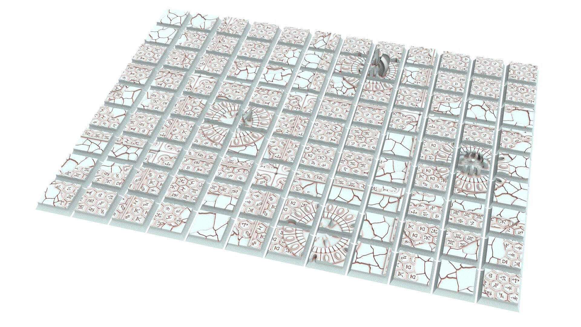 Dark City Elves - Lot of 20mm to 100mm square bases & textures usable for Oldhammer, 9th age, King of war, DnD, Confrontation, wargame...