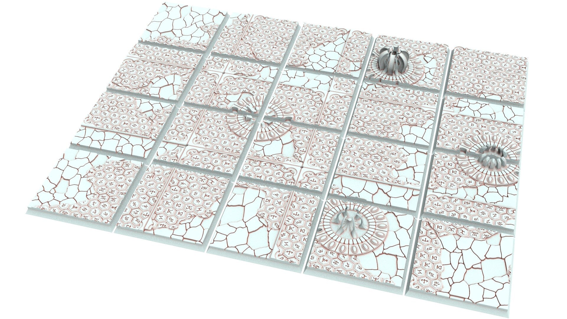 Dark City Elves - Lot of 20mm to 100mm square bases & textures usable for Oldhammer, 9th age, King of war, DnD, Confrontation, wargame...