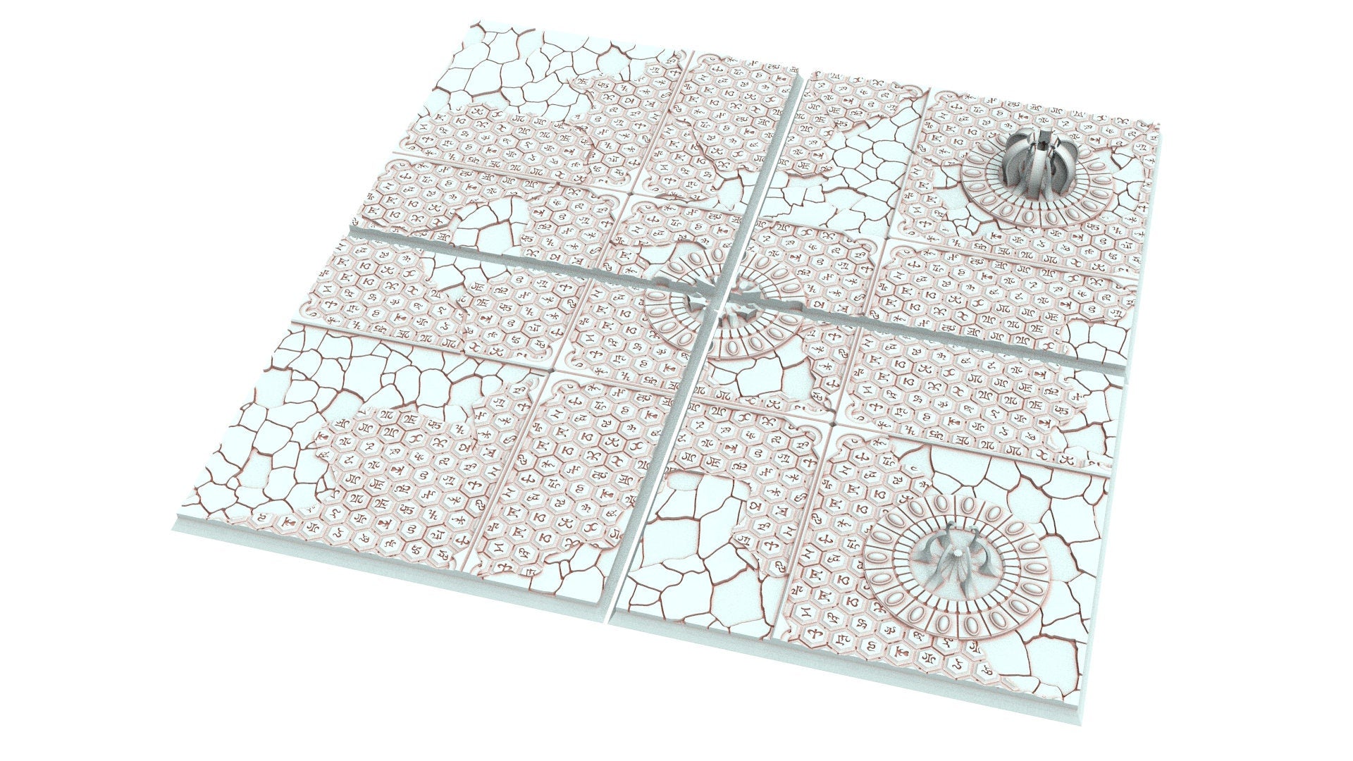 Dark City Elves - Lot of 20mm to 100mm square bases & textures usable for Oldhammer, 9th age, King of war, DnD, Confrontation, wargame...