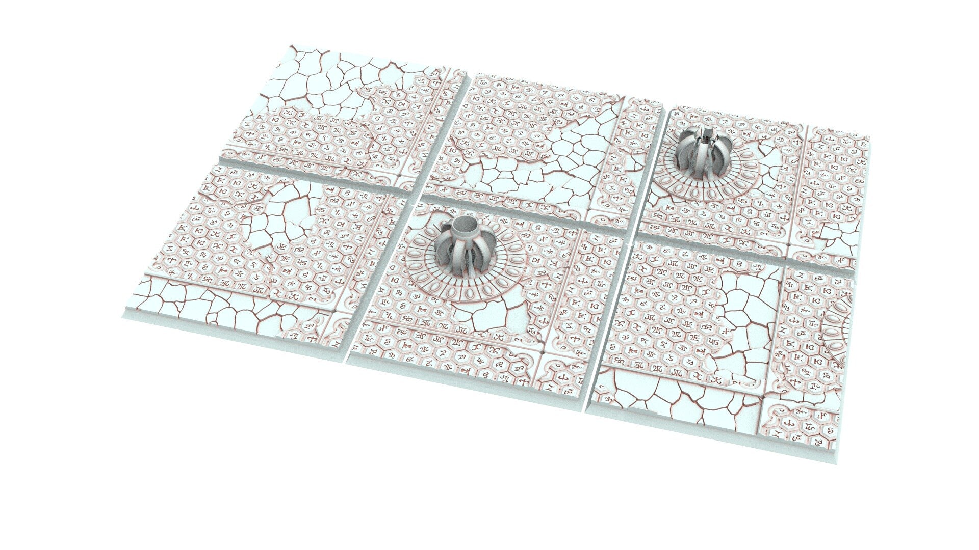 Dark City Elves - Lot of 20mm to 100mm square bases & textures usable for Oldhammer, 9th age, King of war, DnD, Confrontation, wargame...