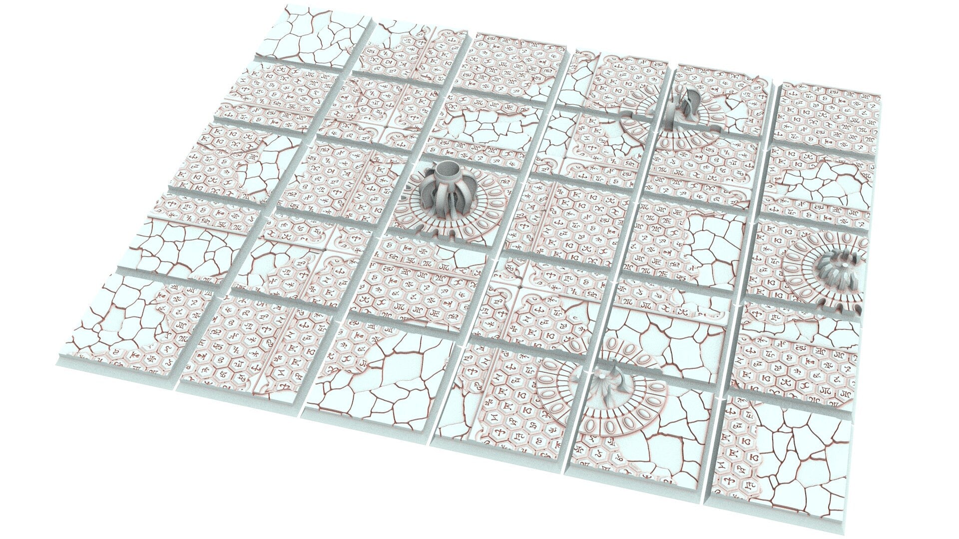 Dark City Elves - Lot of 20mm to 100mm square bases & textures usable for Oldhammer, 9th age, King of war, DnD, Confrontation, wargame...