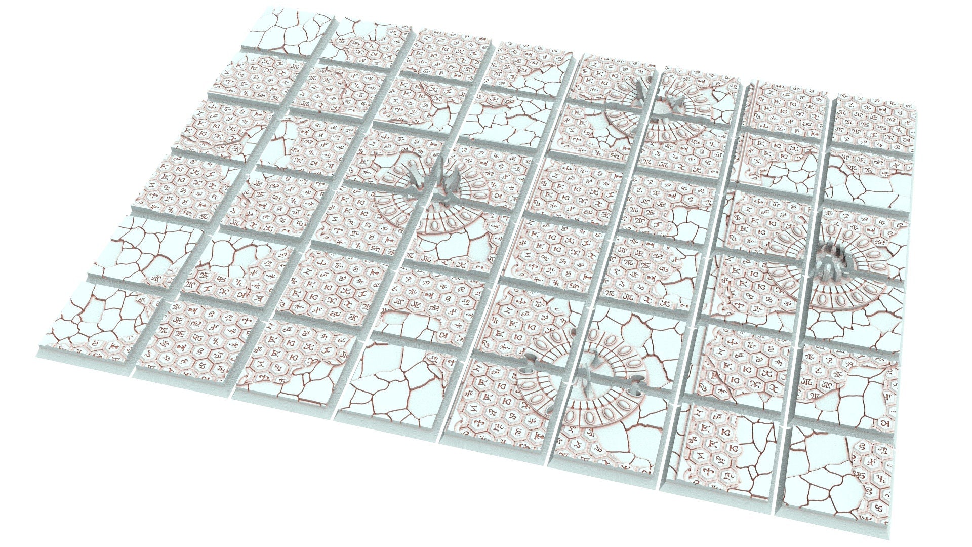 Dark City Elves - Lot of 20mm to 100mm square bases & textures usable for Oldhammer, 9th age, King of war, DnD, Confrontation, wargame...