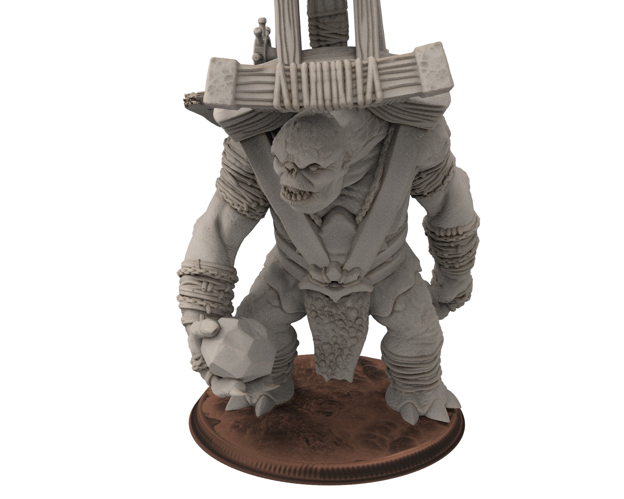 Orcs horde - Giant Troll Bundle, Main gate guardians, ruins city river, Middle rings miniatures for wargame D&D, Lotr.. Khurzluk Miniatures